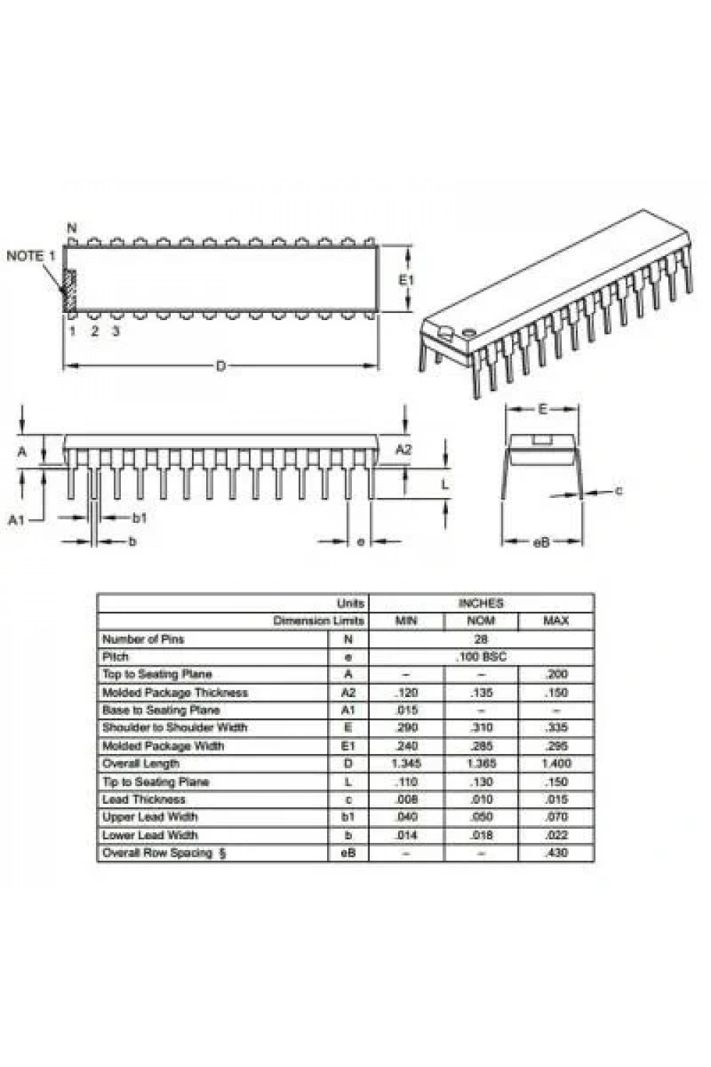ENC28J60 DIP-28 I/SP Ethernet Denetleyici Entegresi