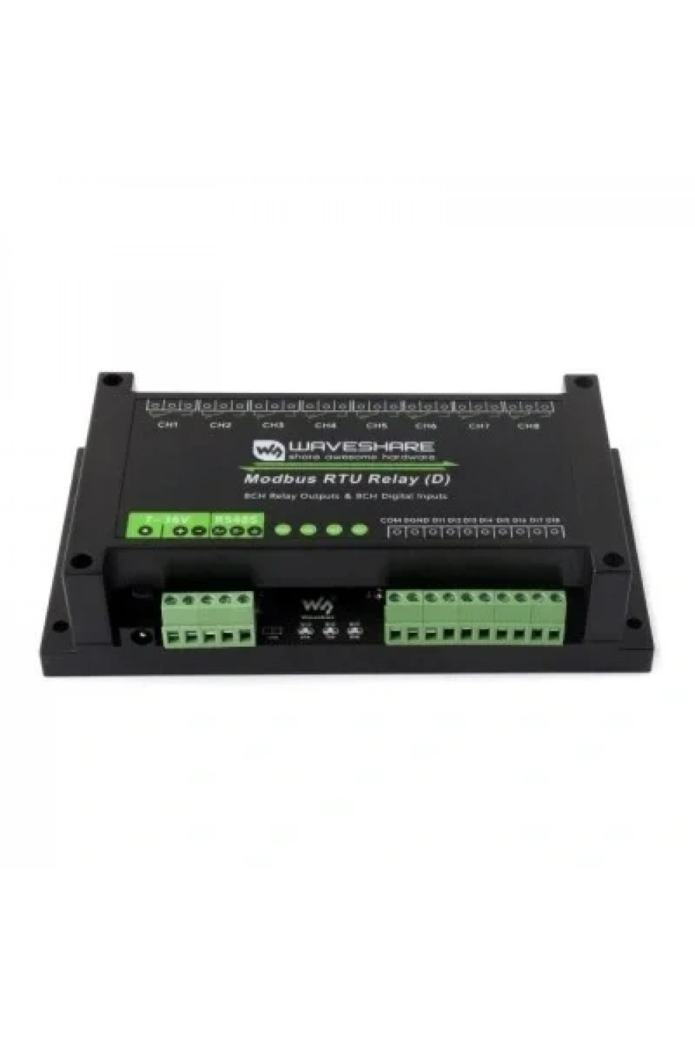 Endüstriyel 8 Kanallı Modbus RTU Ethernet Röle Modülü (D) - Dijital Giriş ve RS485 Arayüzü
