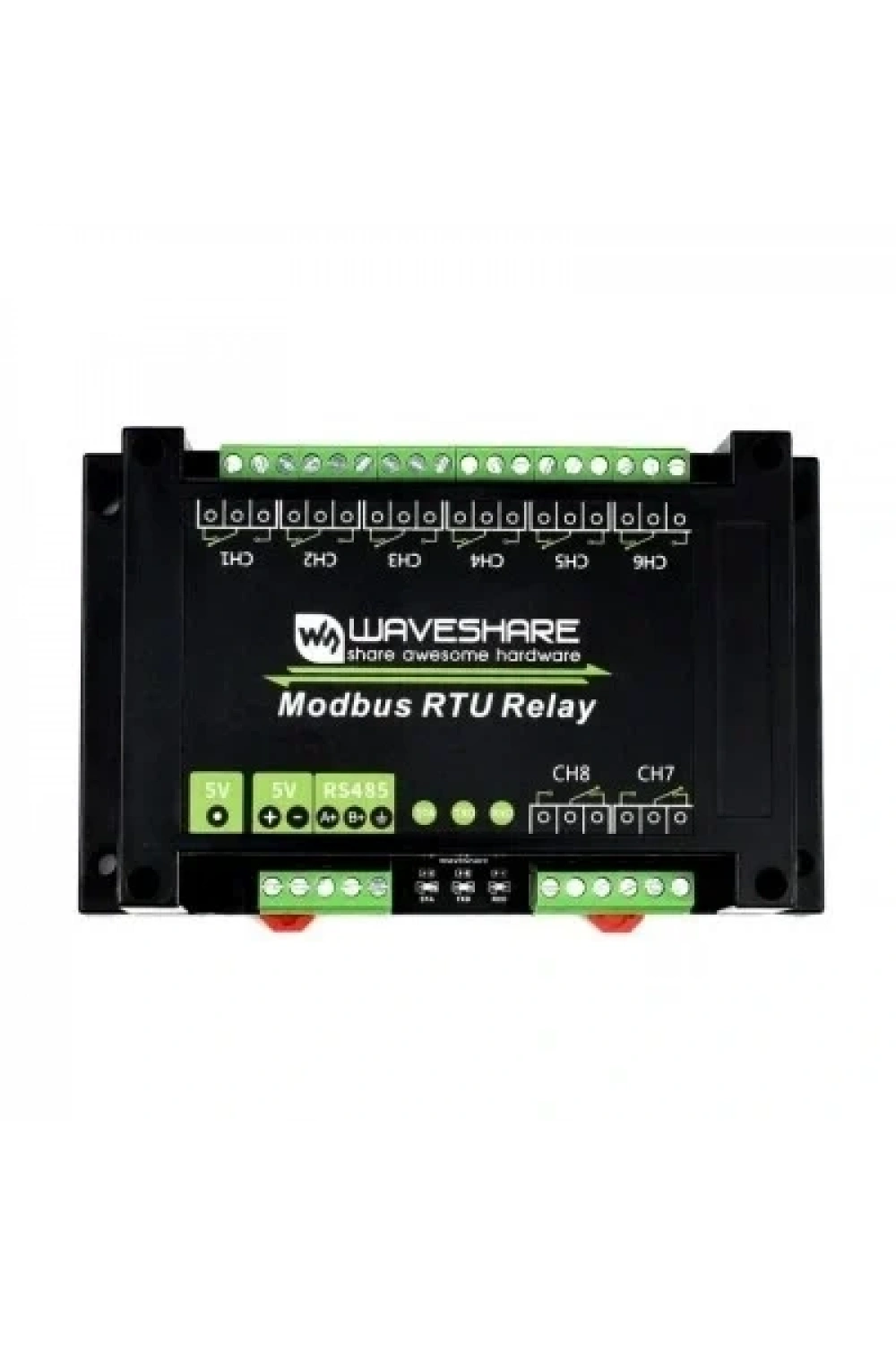 Endüstriyel 8 Kanallı Modbus RTU Röle Modülü - RS485 Arayüzü