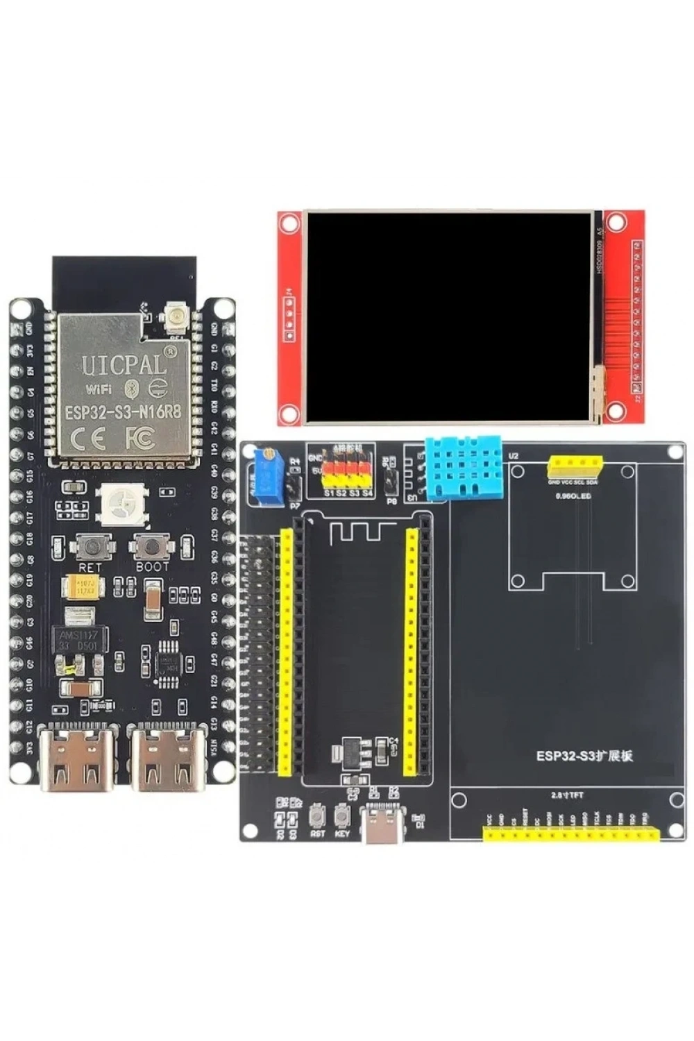 ESP32-S3 N16R8 2.8” LCD’li Geliştirme Kartı