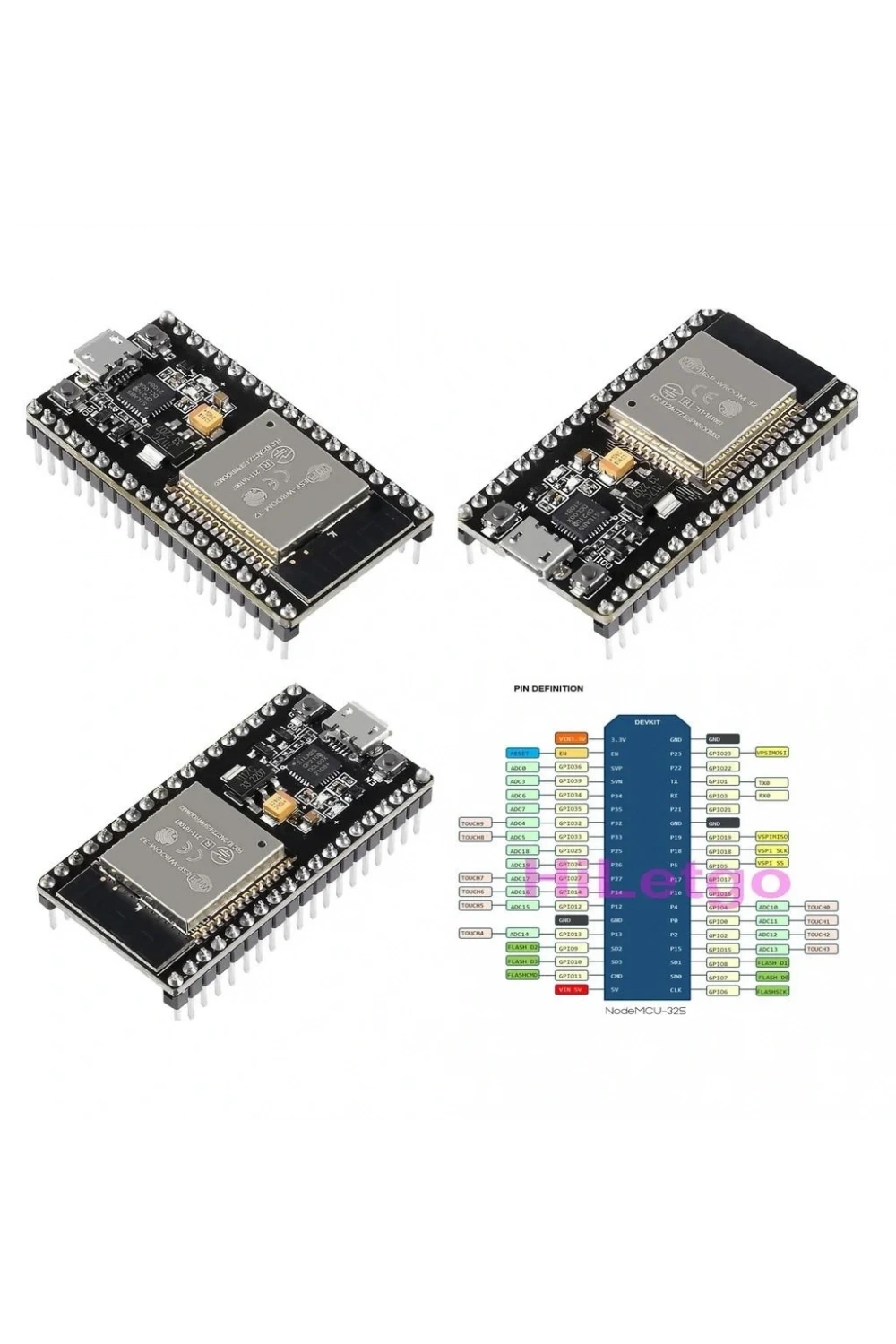 ESP32-WROOM-32 WiFi Bluetooth Geliştirme Kartı 38 Pin