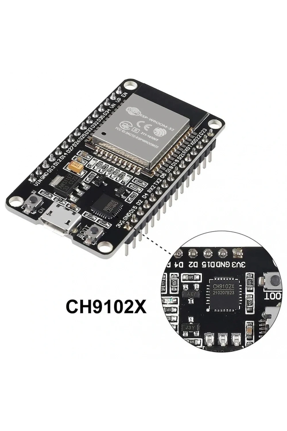 ESP32-WROOM-32 Wifi Bluetooth Geliştirme Kartı CH9102X