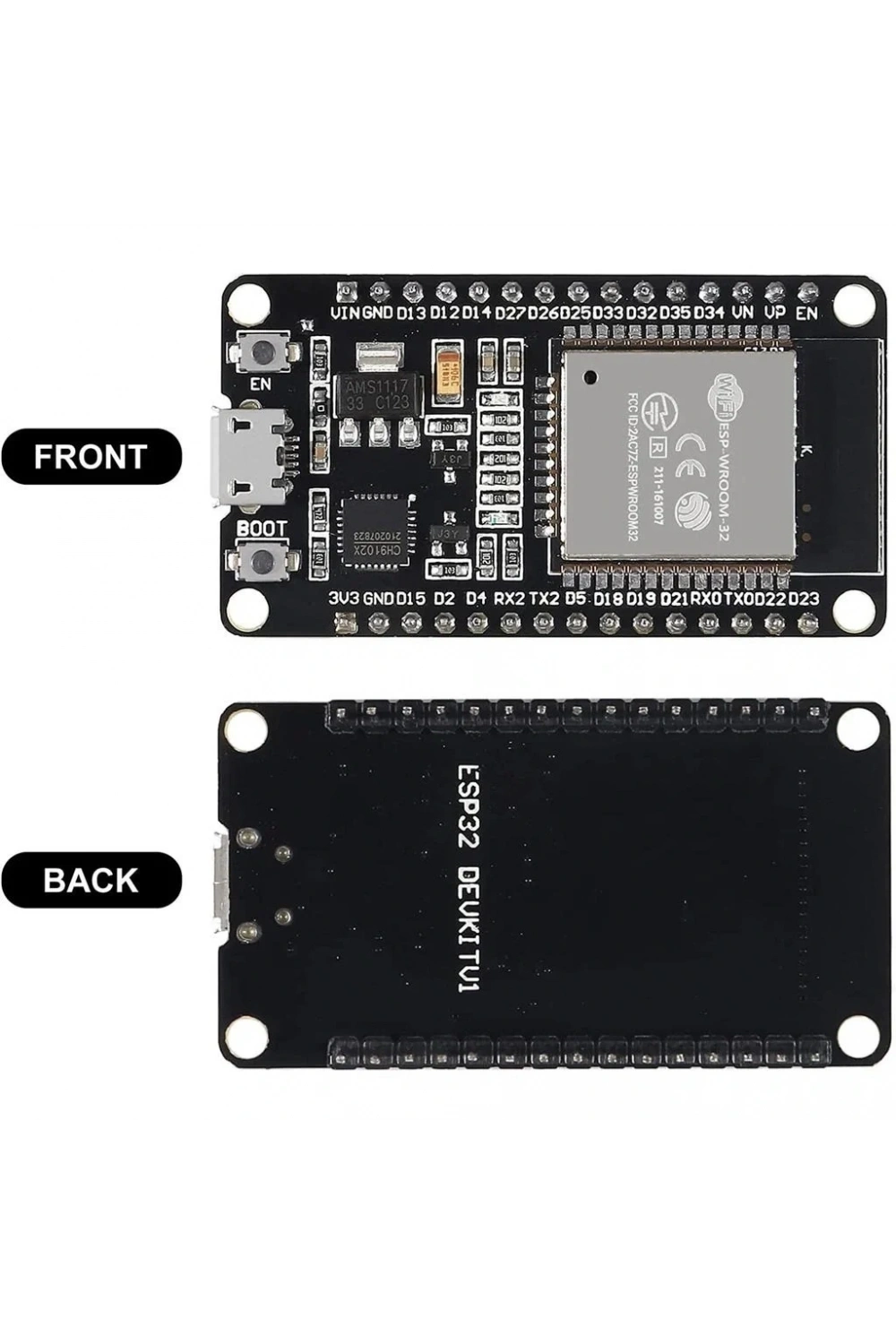 ESP32-WROOM-32 Wifi Bluetooth Geliştirme Kartı CH9102X
