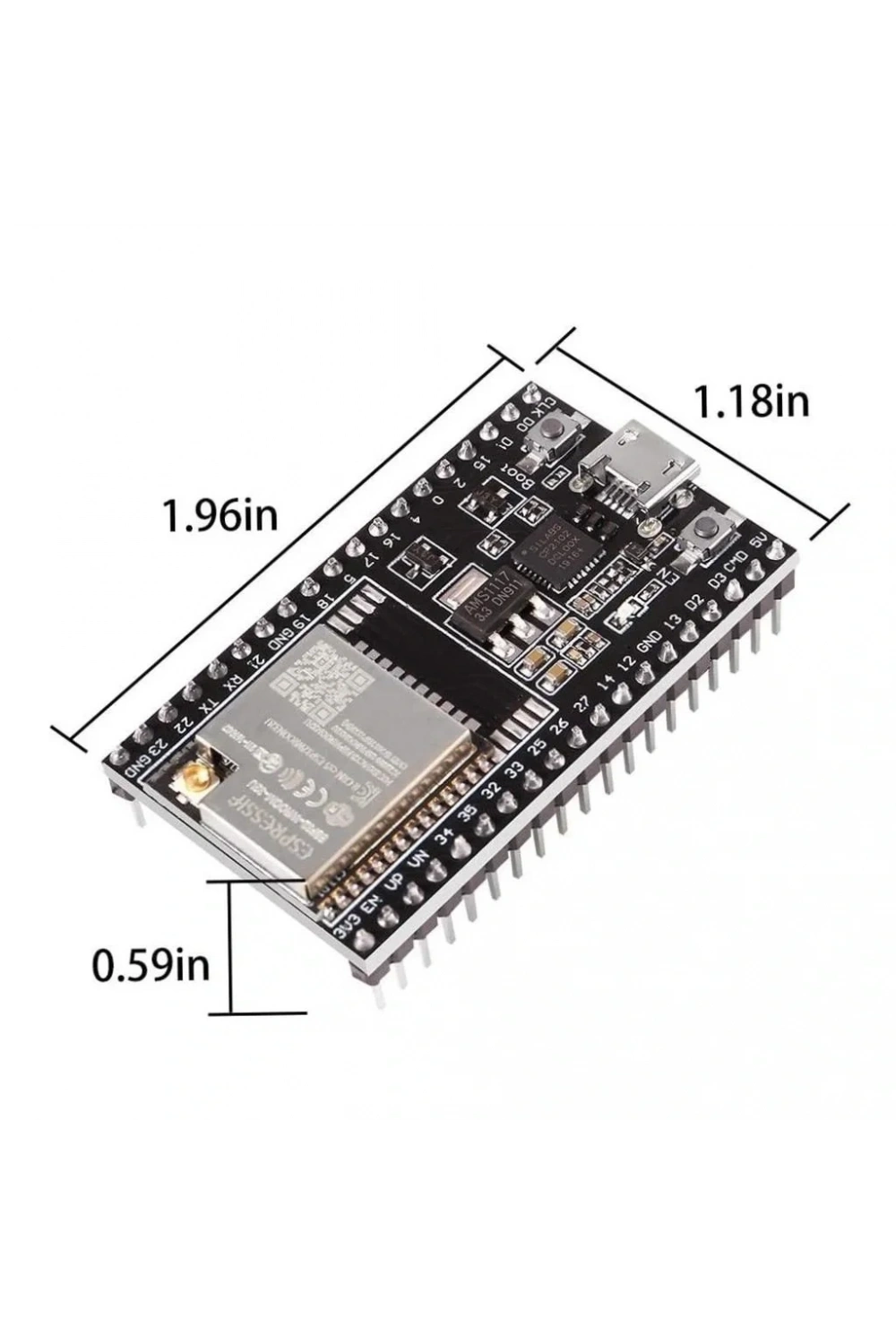 ESP32-WROOM-32U Wifi Bluetooth Geliştirme Kartı 38 Pin