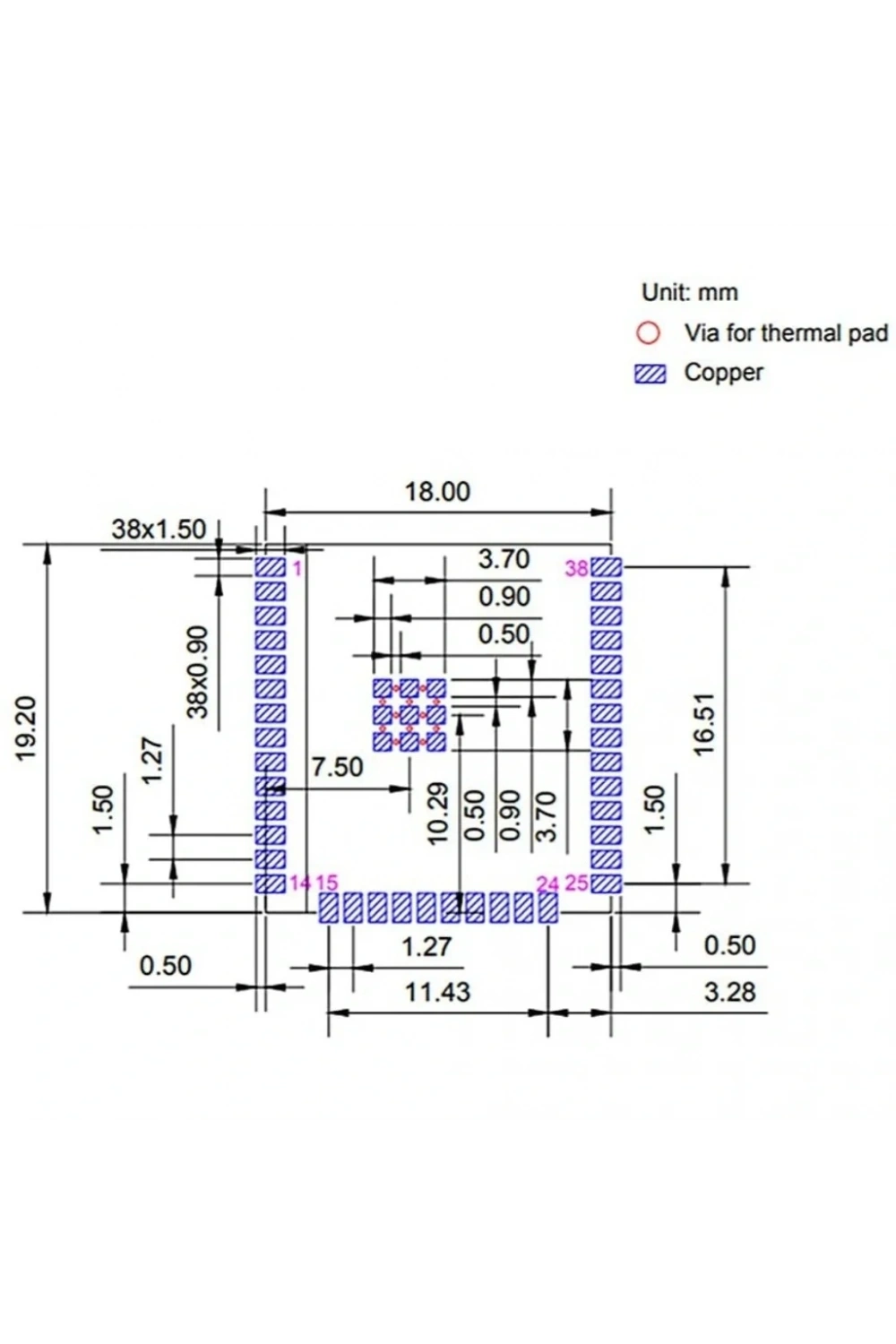 ESP32 WROOM 32U Wifi Bluetooth Modülü