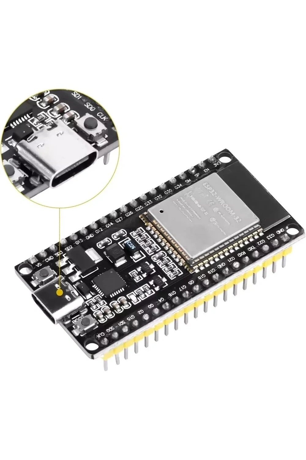 ESP32-WROOM Wifi ve Bluetooth Modülü - 38 Pin Type C