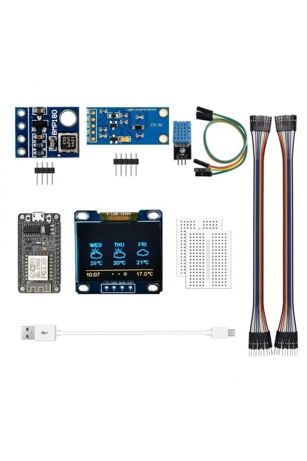 ESP8266 Hava Durumu Ölçüm Seti - Demonte Sıcaklık Nem ve Basınç Ölçer