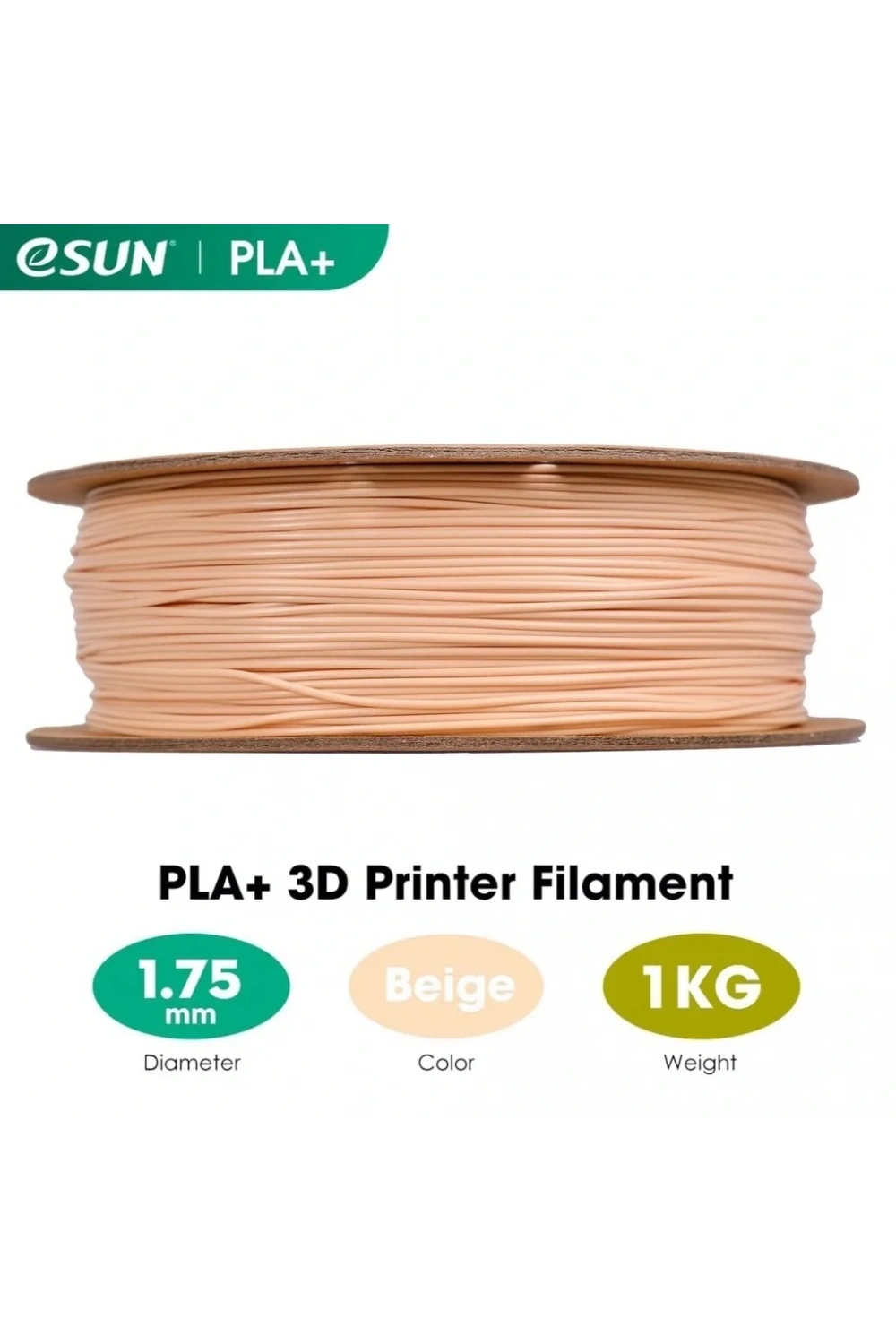 eSUN Bej Pla+ Filament 1.75mm 1 KG
