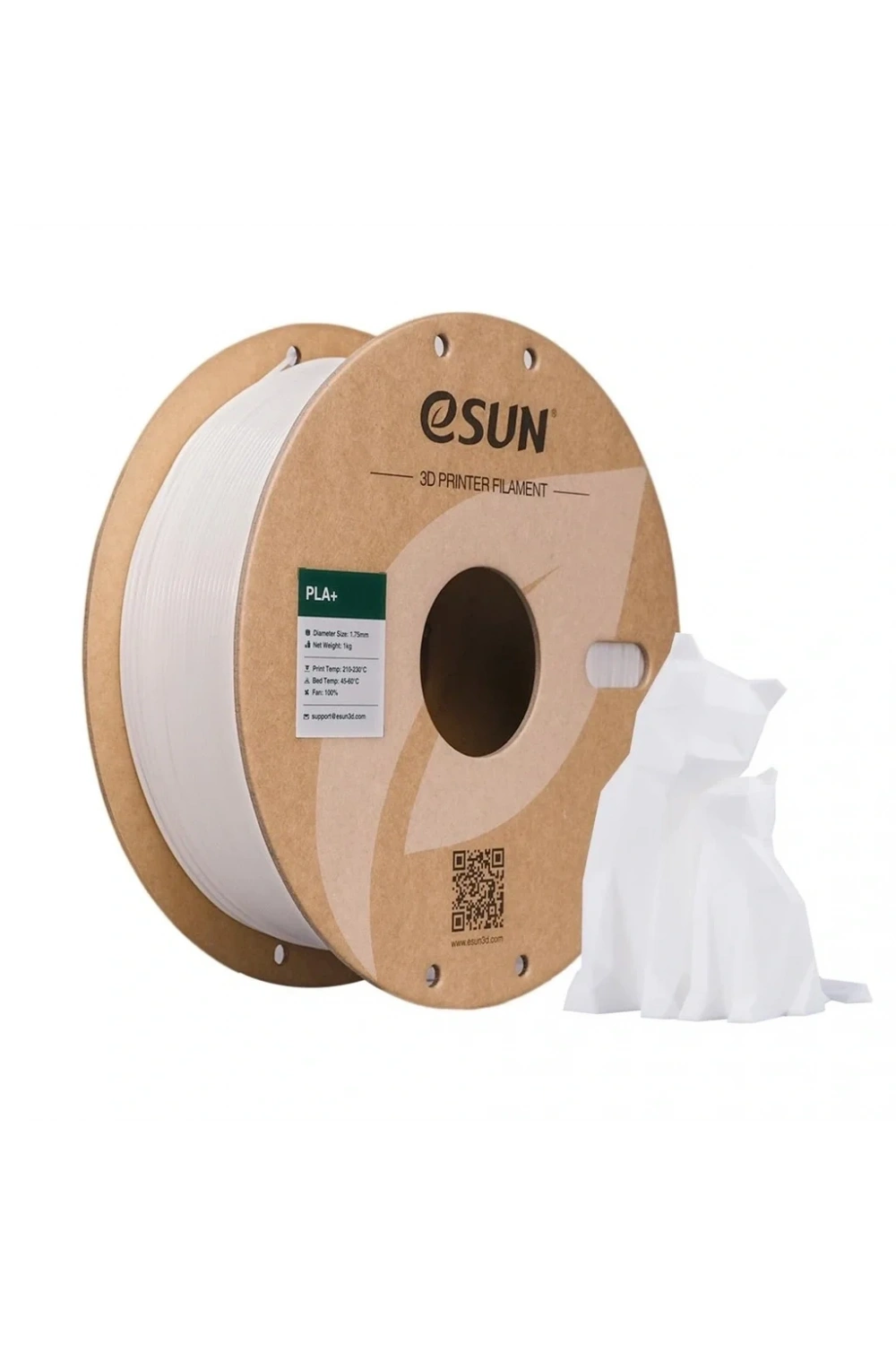 eSUN Beyaz Pla+ Filament 1.75mm 1 KG