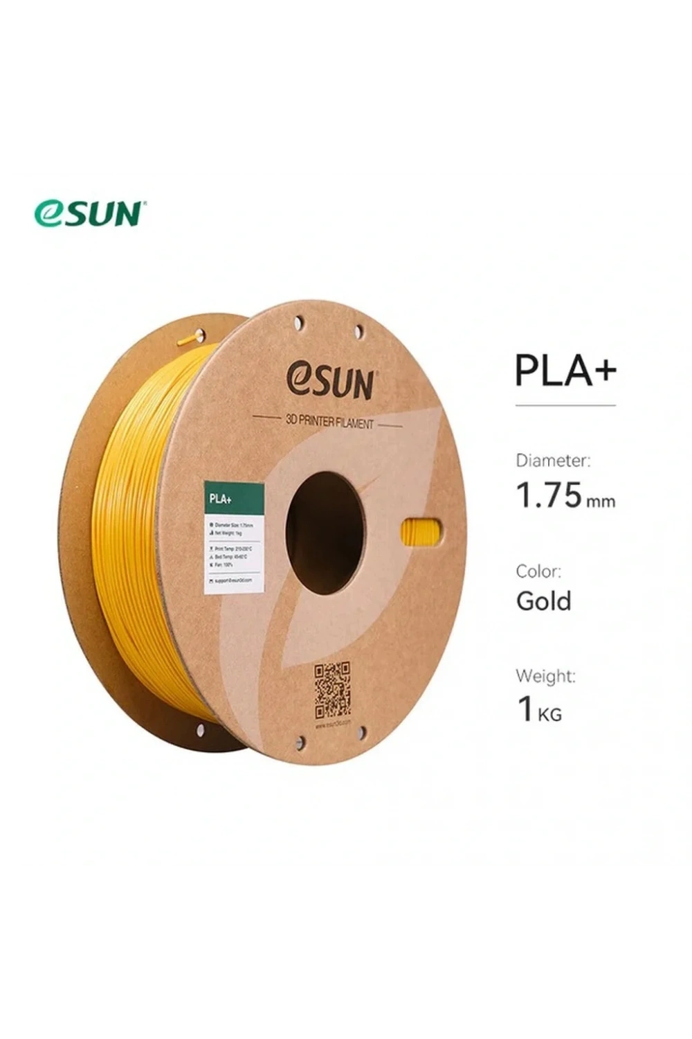 eSUN Gold Pla+ Filament 1.75mm 1 KG