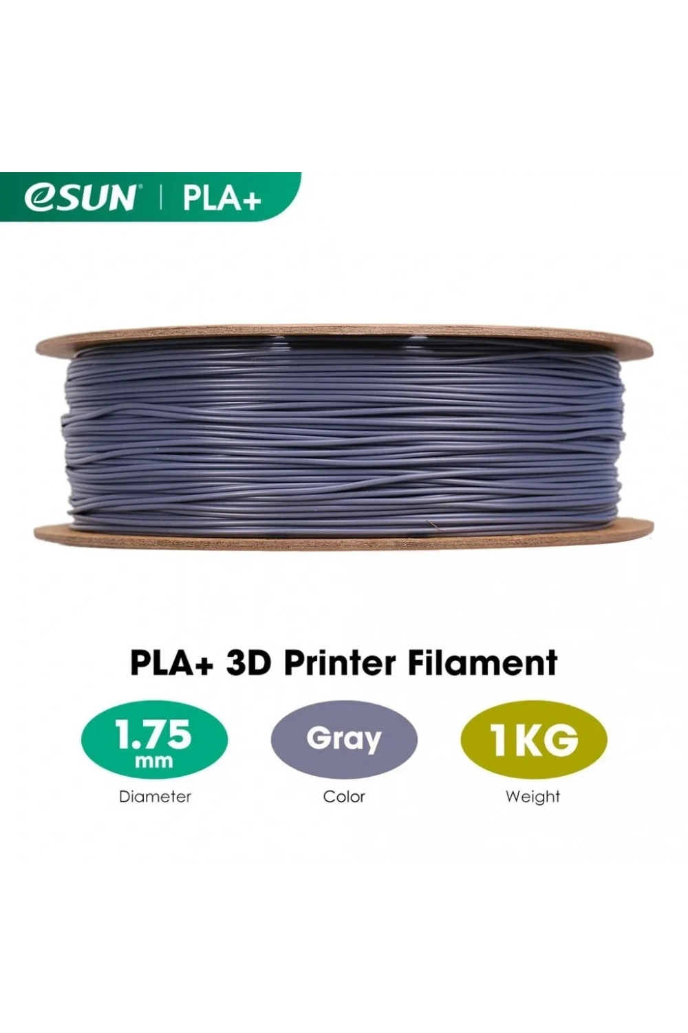 eSUN Gri Pla+ Filament 1.75mm 1 KG