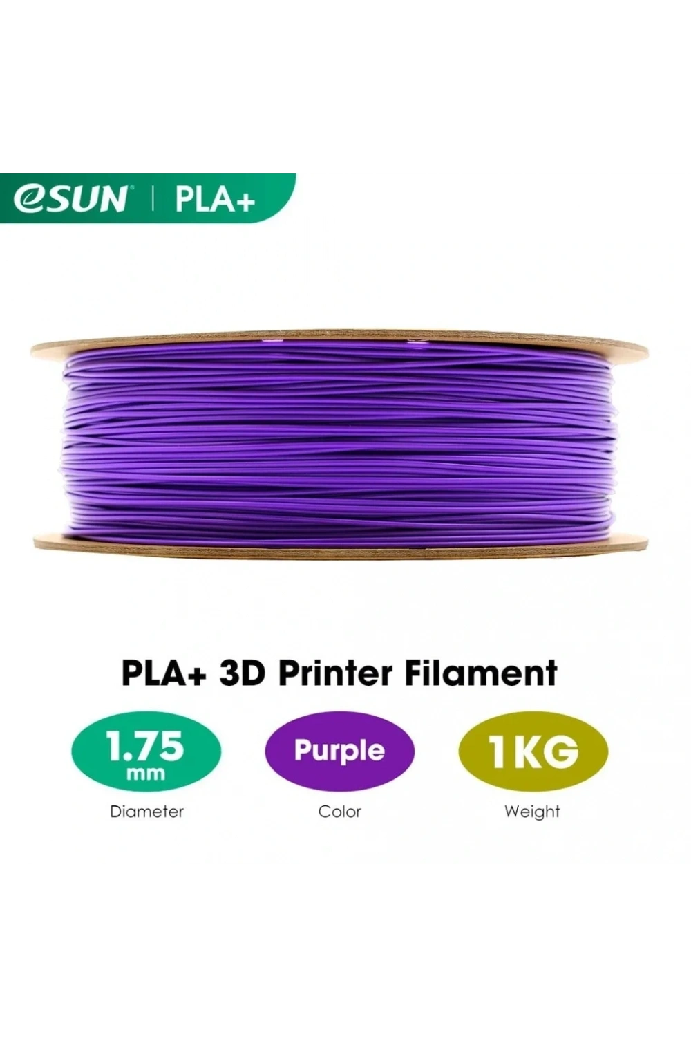 eSUN Mor Pla+ Filament 1.75mm 1 KG