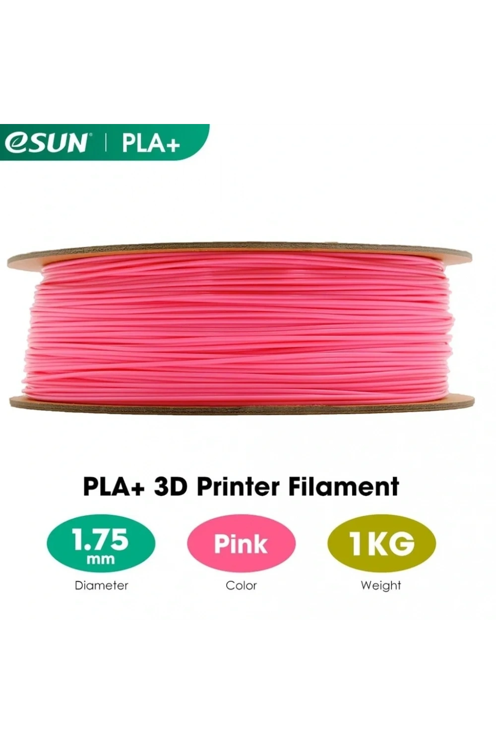 eSUN Pembe Pla+ Filament 1.75mm 1 KG