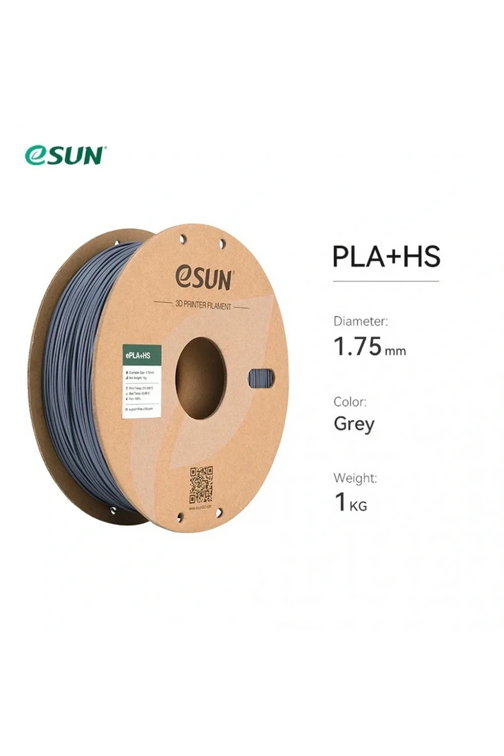 eSUN Pla-Hs Hyper Speed Yüksek Hızlı Pla Filament Gri