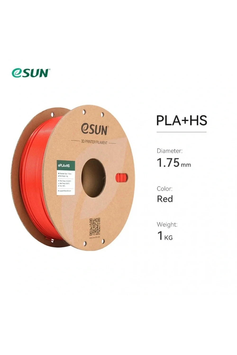 eSUN Pla-Hs Hyper Speed Yüksek Hızlı Pla Filament Kırmızı
