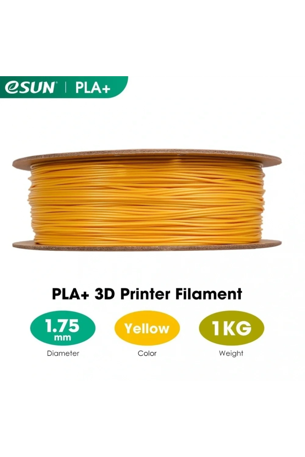 eSUN Sarı Pla+ Filament 1.75mm 1 KG