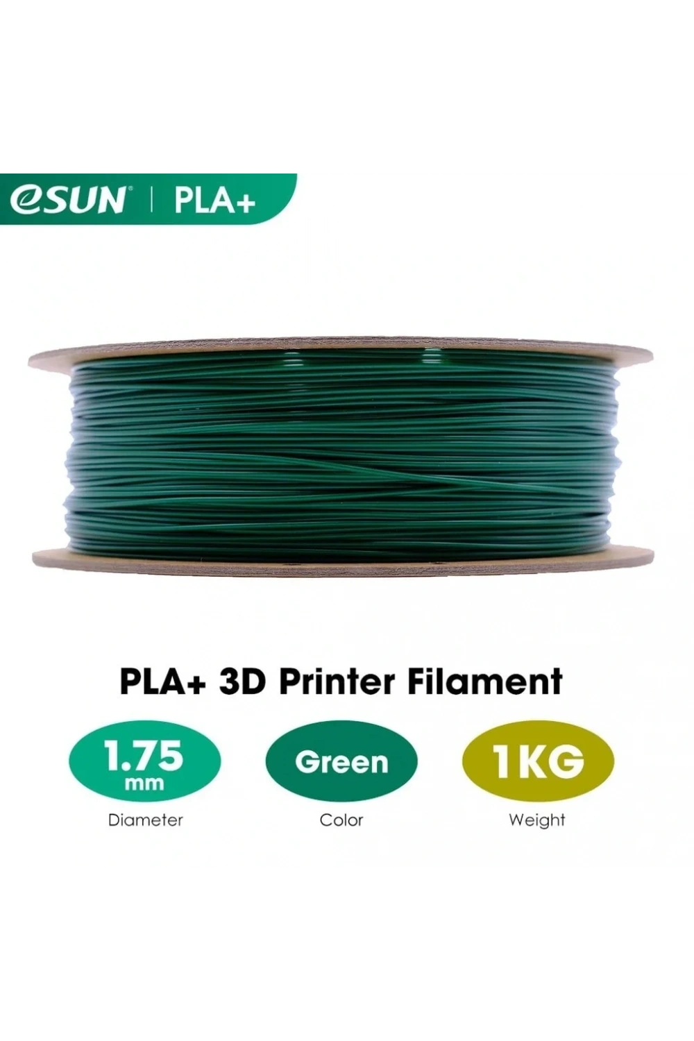 eSUN Yeşil Pla+ Filament 1.75mm 1 KG