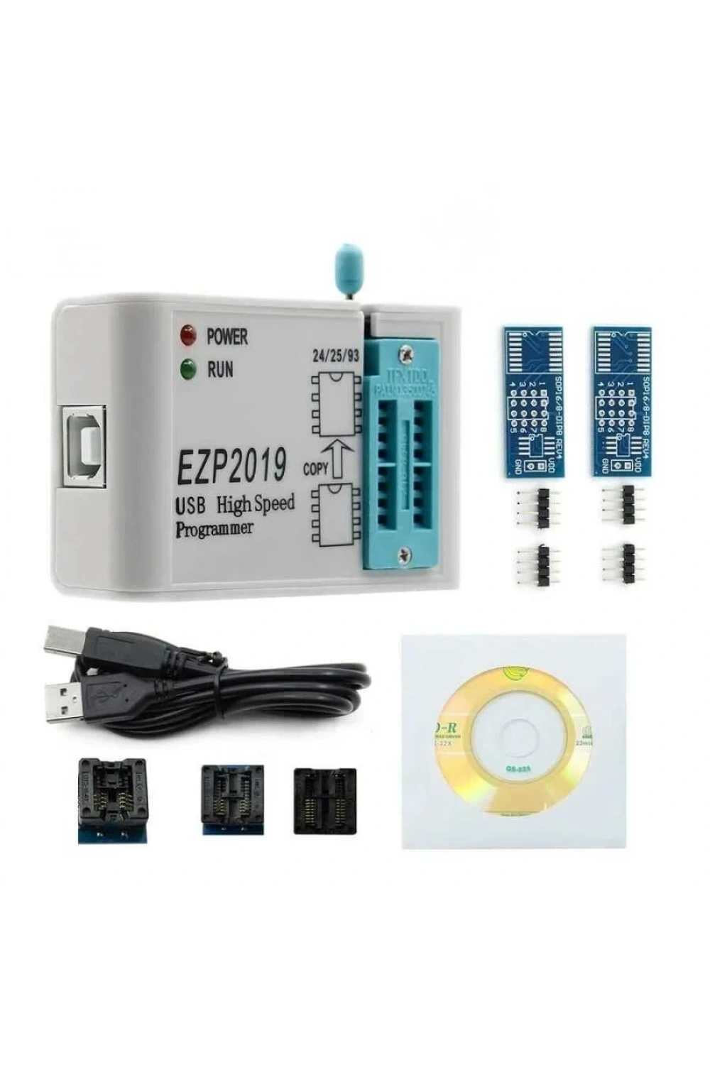 EZP2019+ EEPROM Bios USB SPI Programlayıcı +3 Çevirici Adaptör