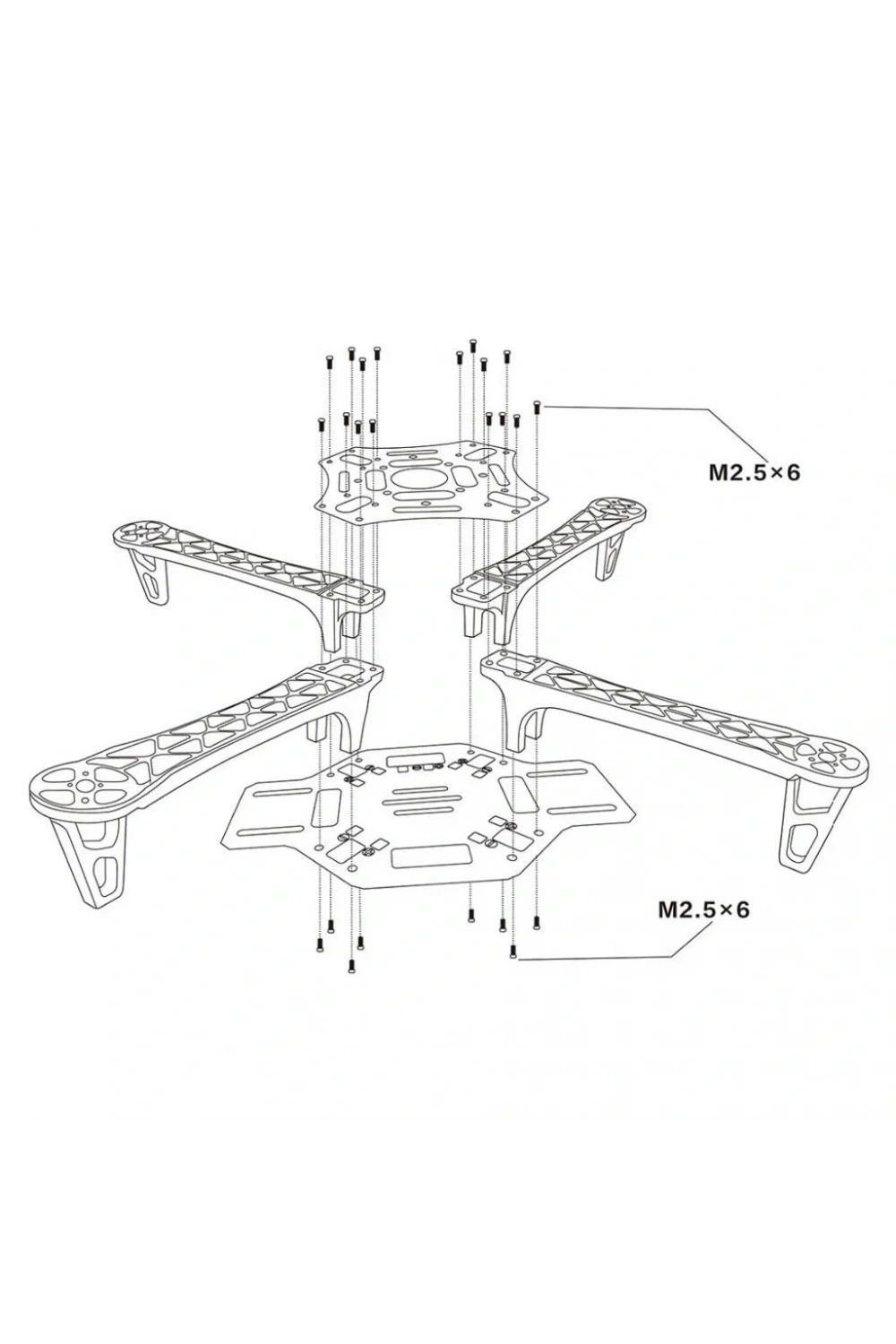 F450 Quadcopter Drone Gövdesi - Drone Frame