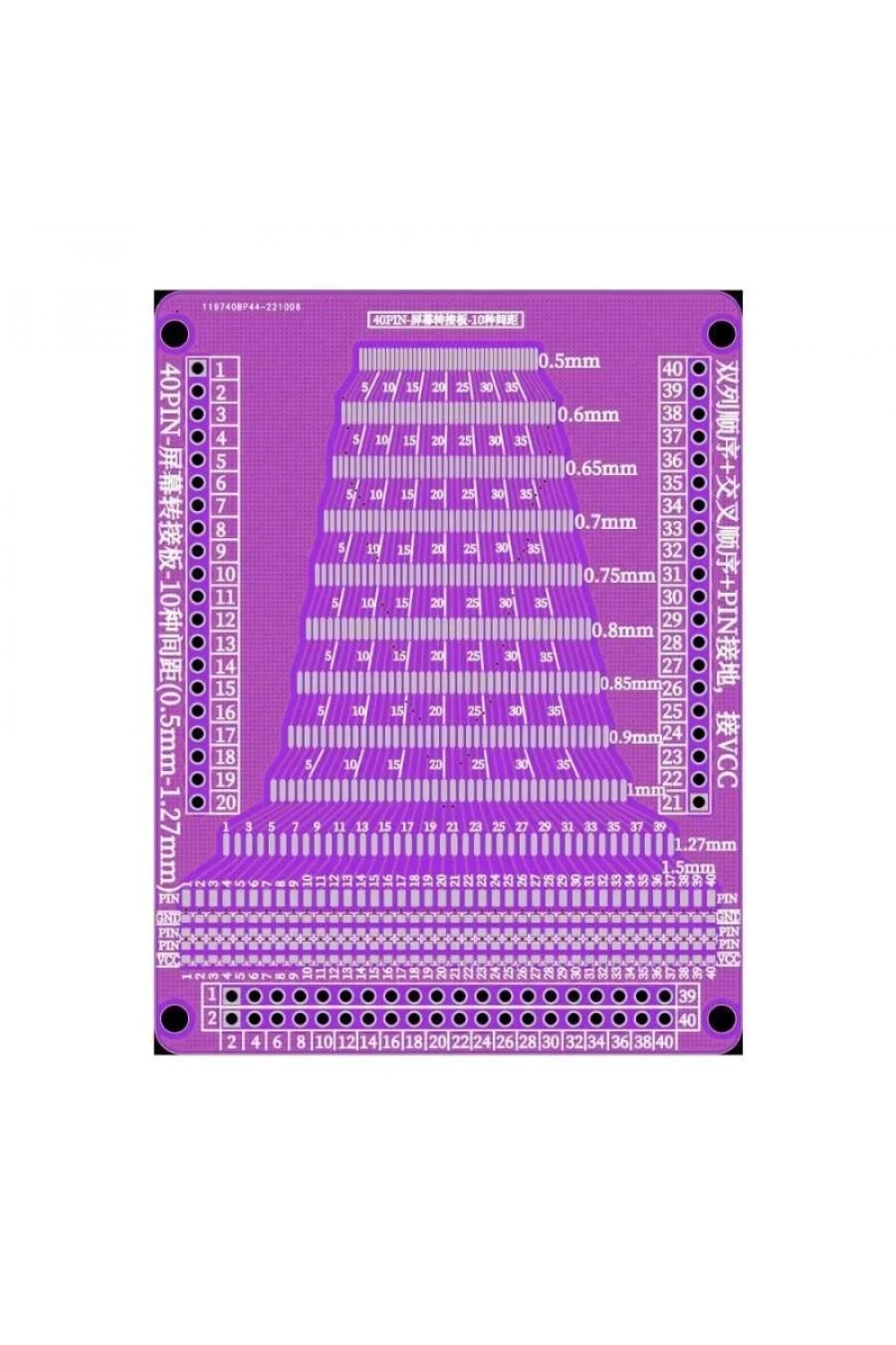 FFC/FPC 40 Pin 0.5-1mm Dönüştürücü PCB Kartı