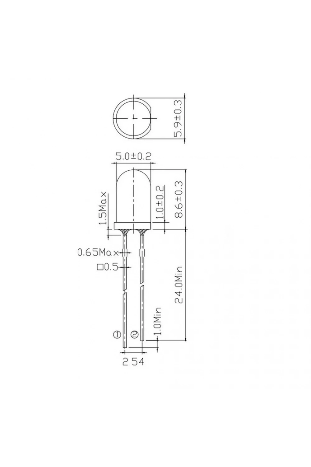 Flaşörlü LED Yeşil 2 Bacaklı 5mm