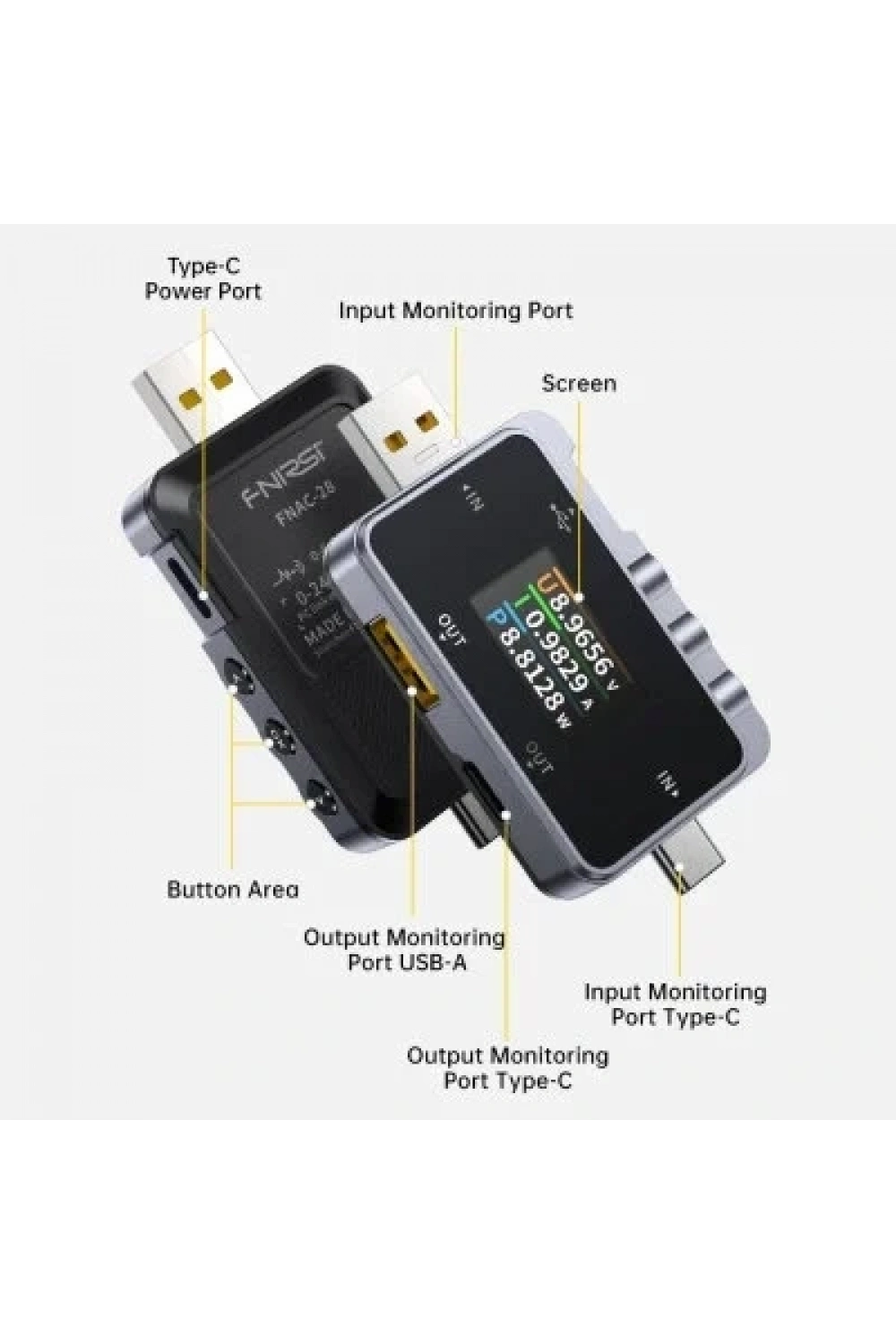 FNAC-28 2-in-1 Type-C+USB Test Cihazı