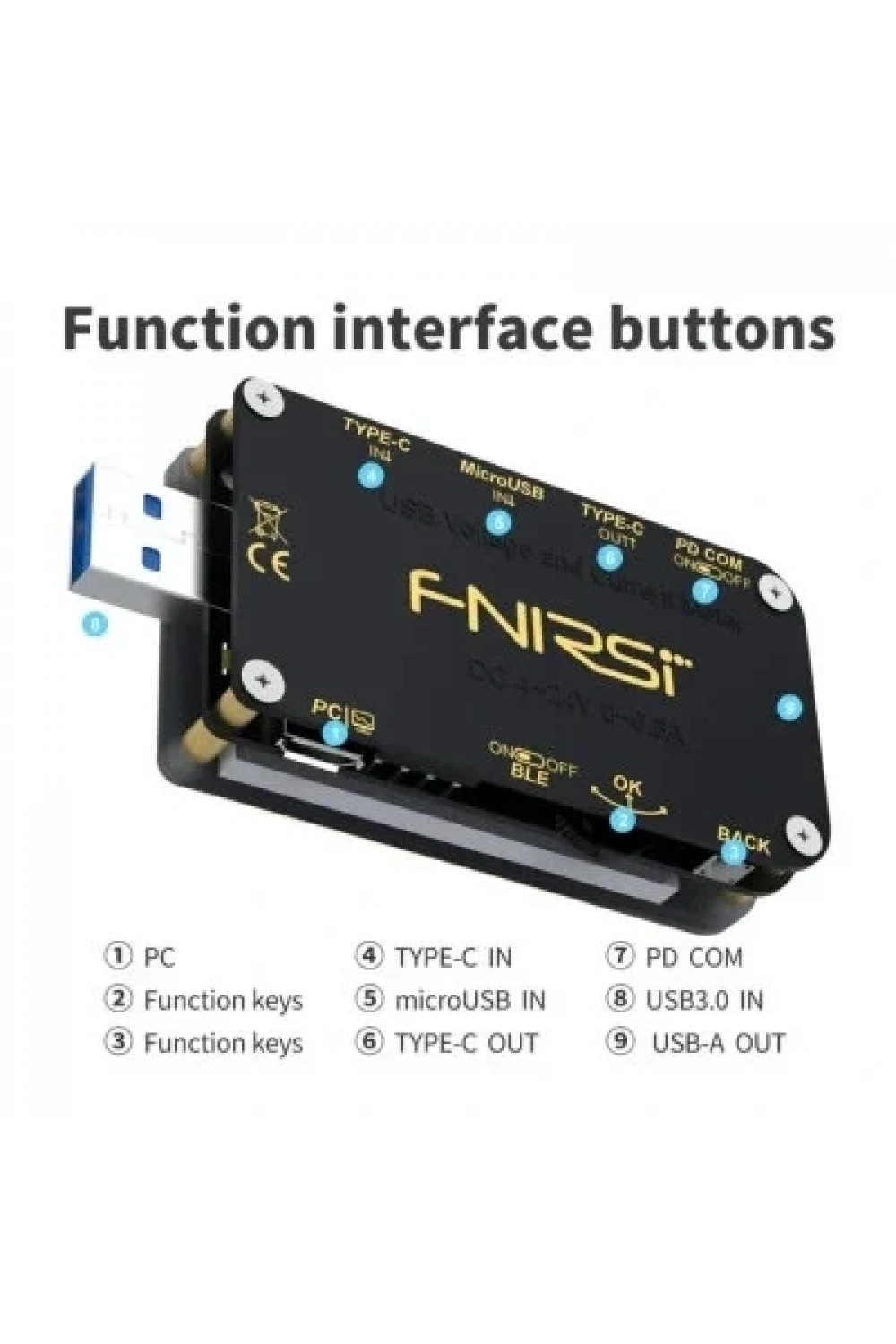 FNB48S Bluetooth USB Test Cihazı - Voltaj ve Akım Ölçer