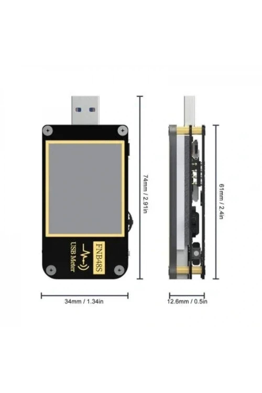 FNB48S Bluetooth USB Test Cihazı - Voltaj ve Akım Ölçer