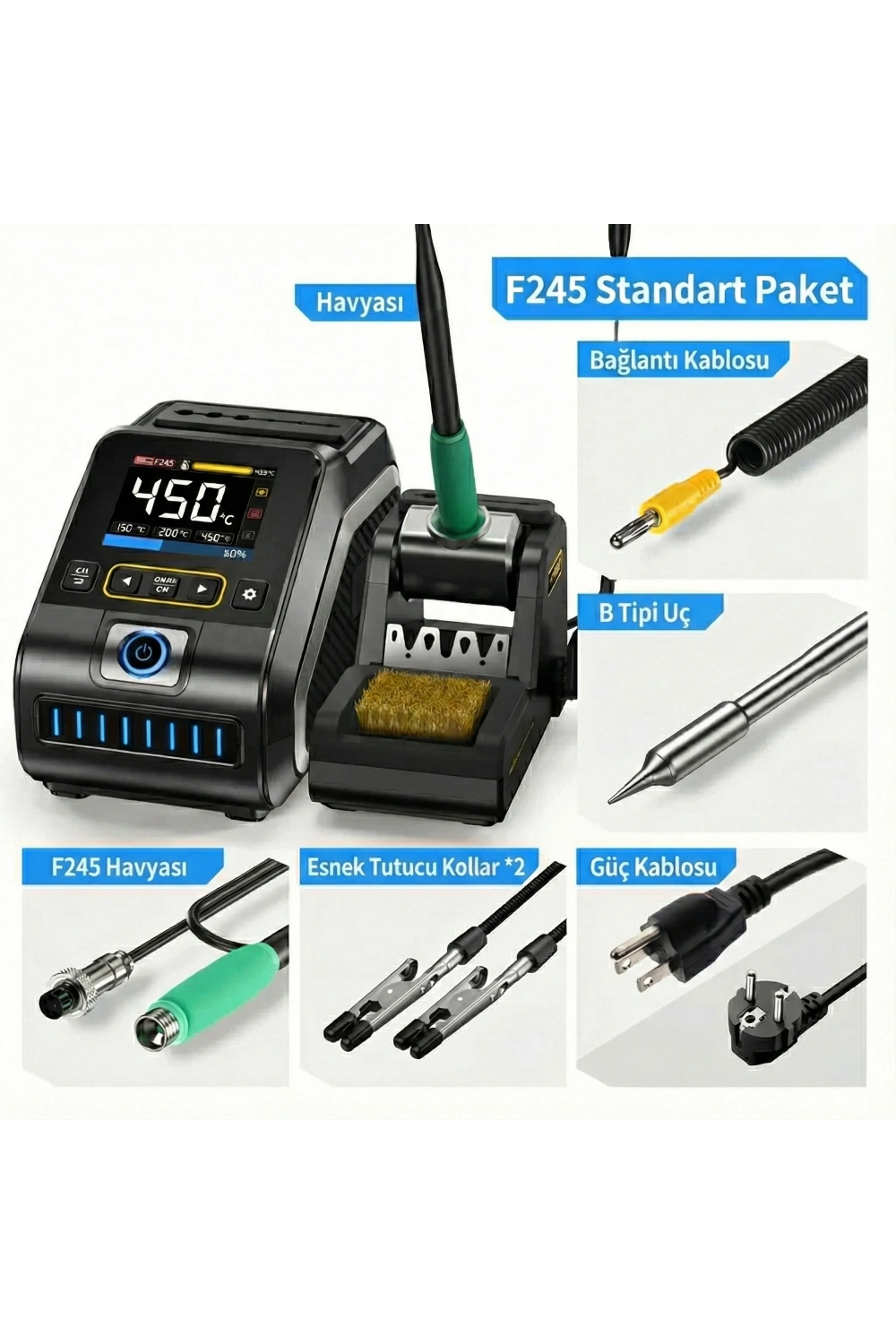 FNIRSI DWS-200 F245 Standart Lehimleme İstasyonu