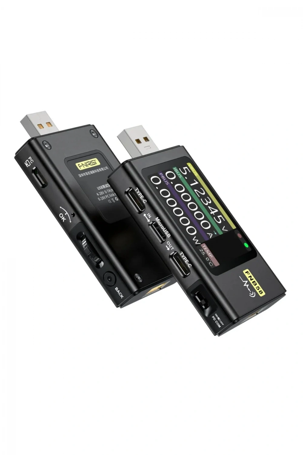 FNIRSI FNB58 Ampermetre Akım ve Voltmetre USB Test Cihazı