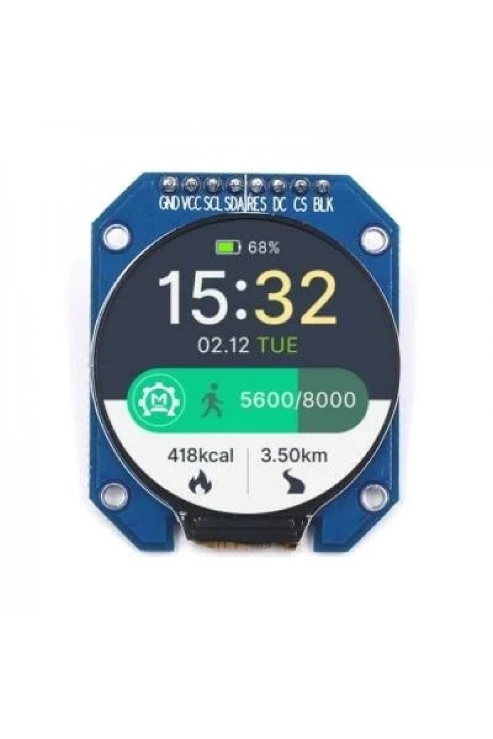 GC9A01 1.28 240x240 Oled Grafik Lcd Ekran - Kare PCB
