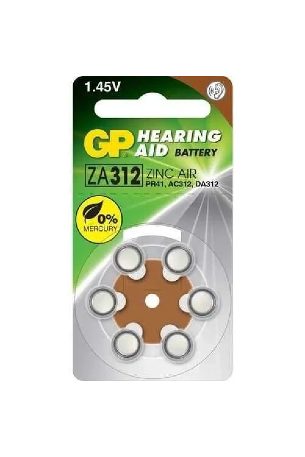 GP 6lı 1.4 V İşitme Cihazı Kulaklık Pili - GPZA312