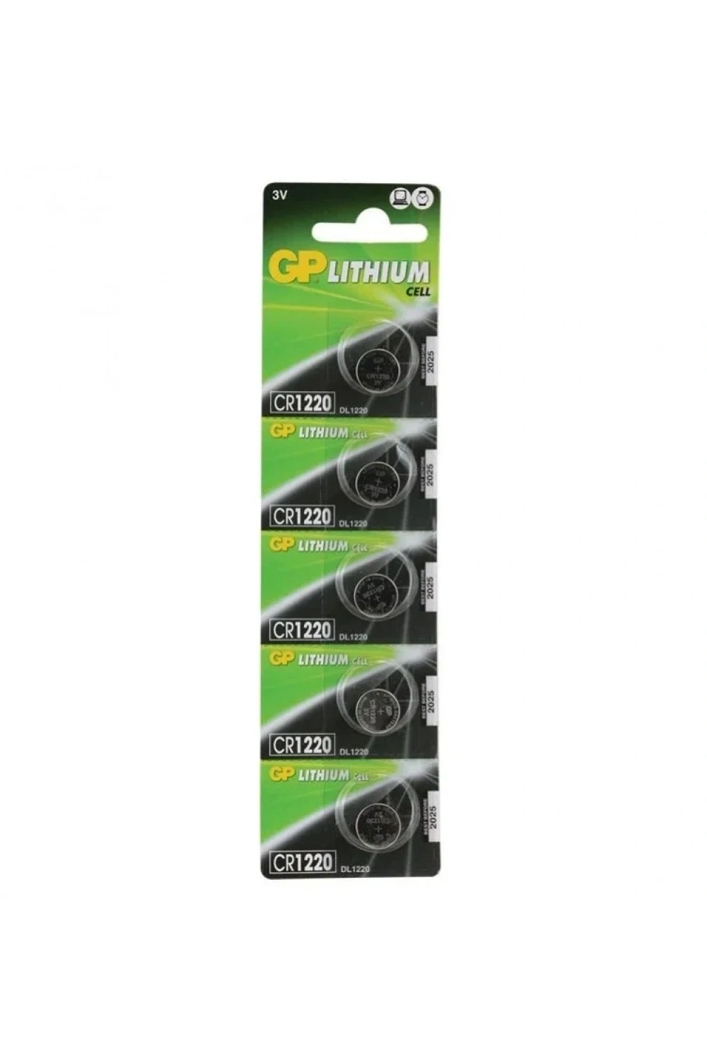 GP CR1220 3V Lityum Pil 5li Blister
