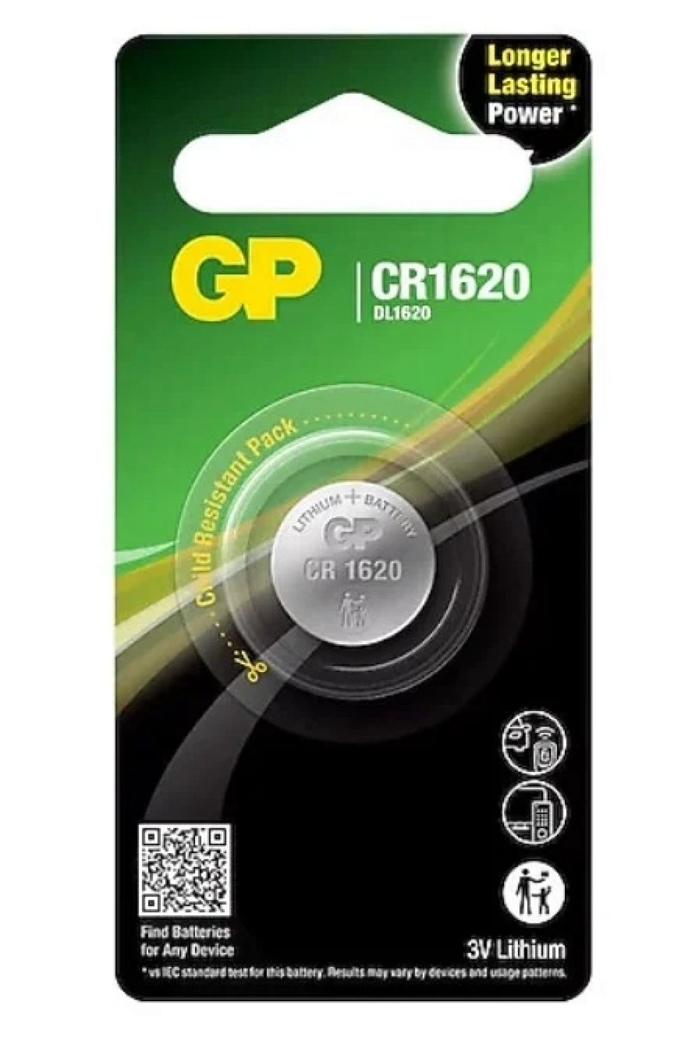 GP CR1620 3V Lityum Pil Tekli Paket