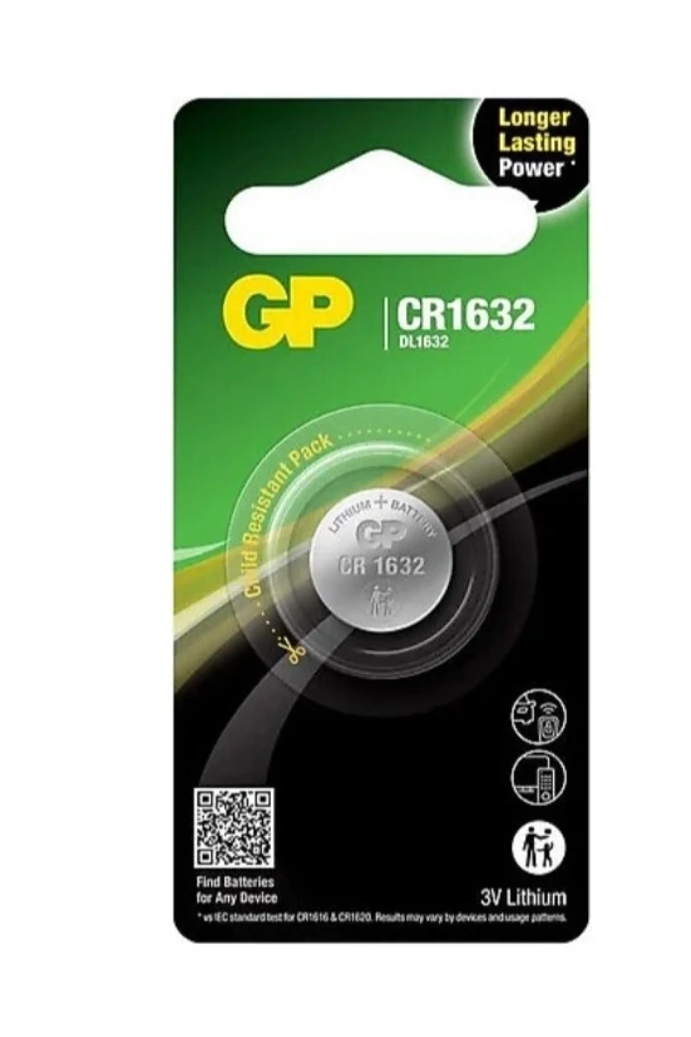 GP CR1632 3V Lityum Pil Tekli Paket
