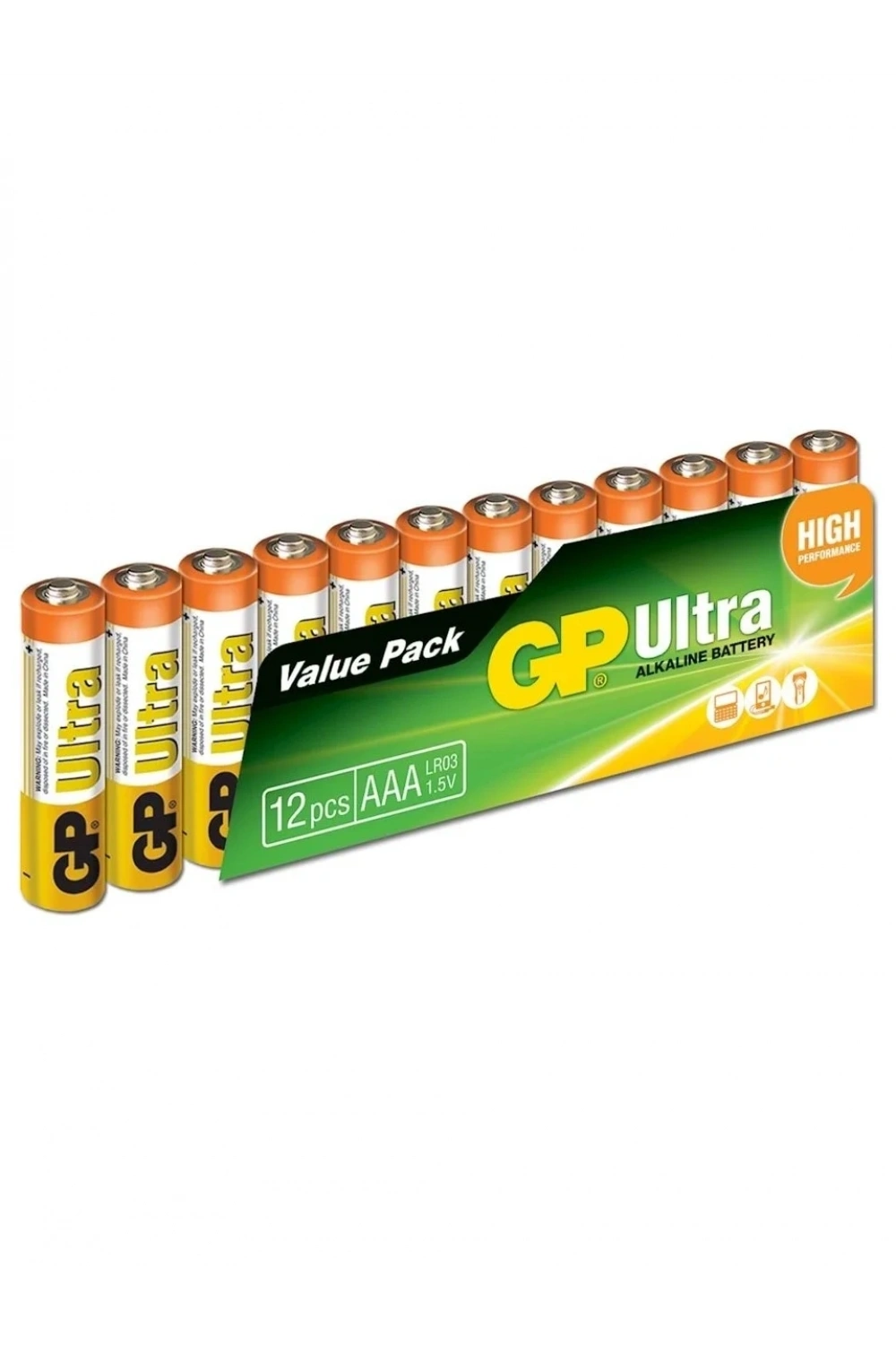 GP LR03 1.5V Ultra Alkalin AAA İnce Kalem Pil 12li