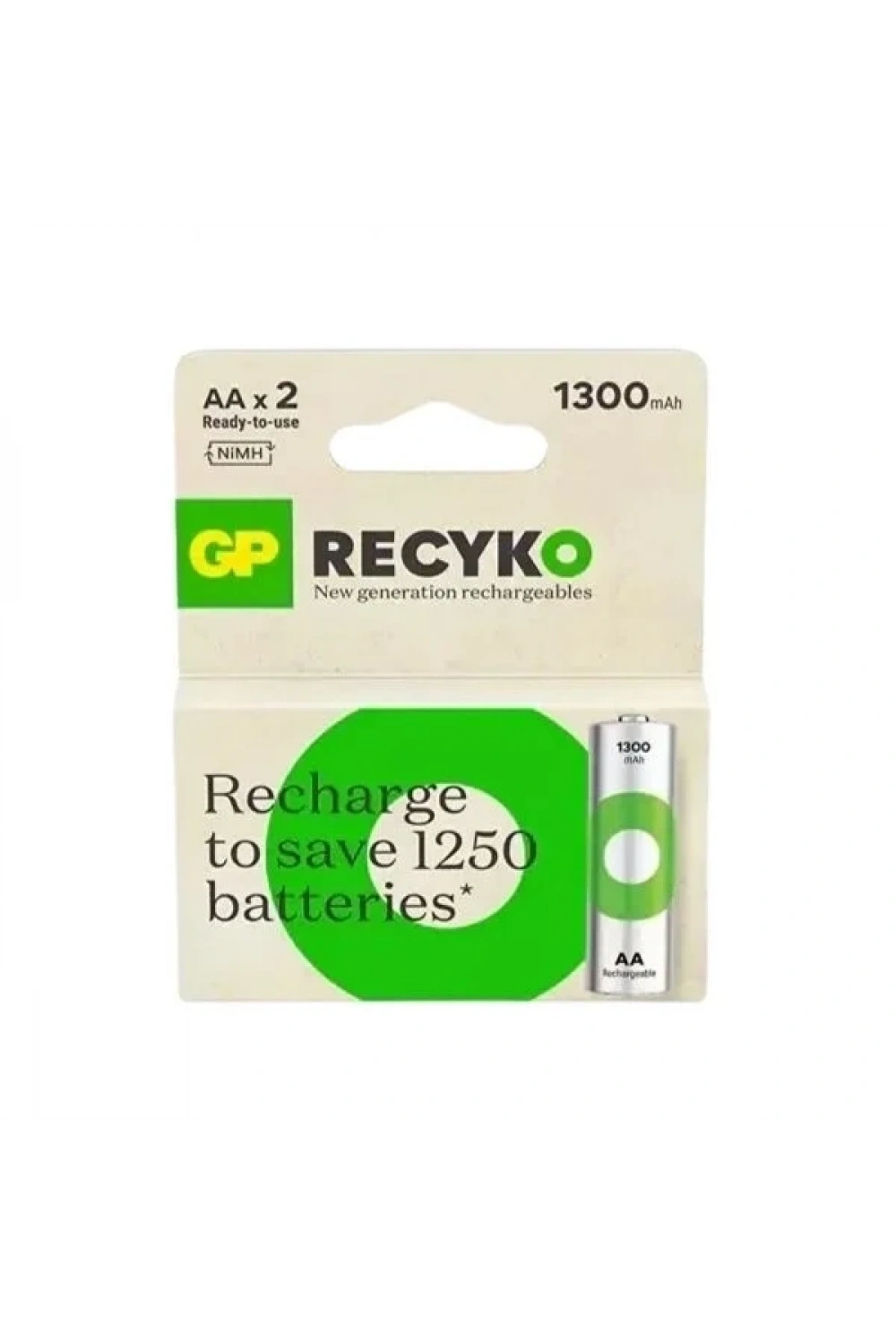 GP ReCyko+ 2li 1300mAh AA Şarj Edilebilir Pil