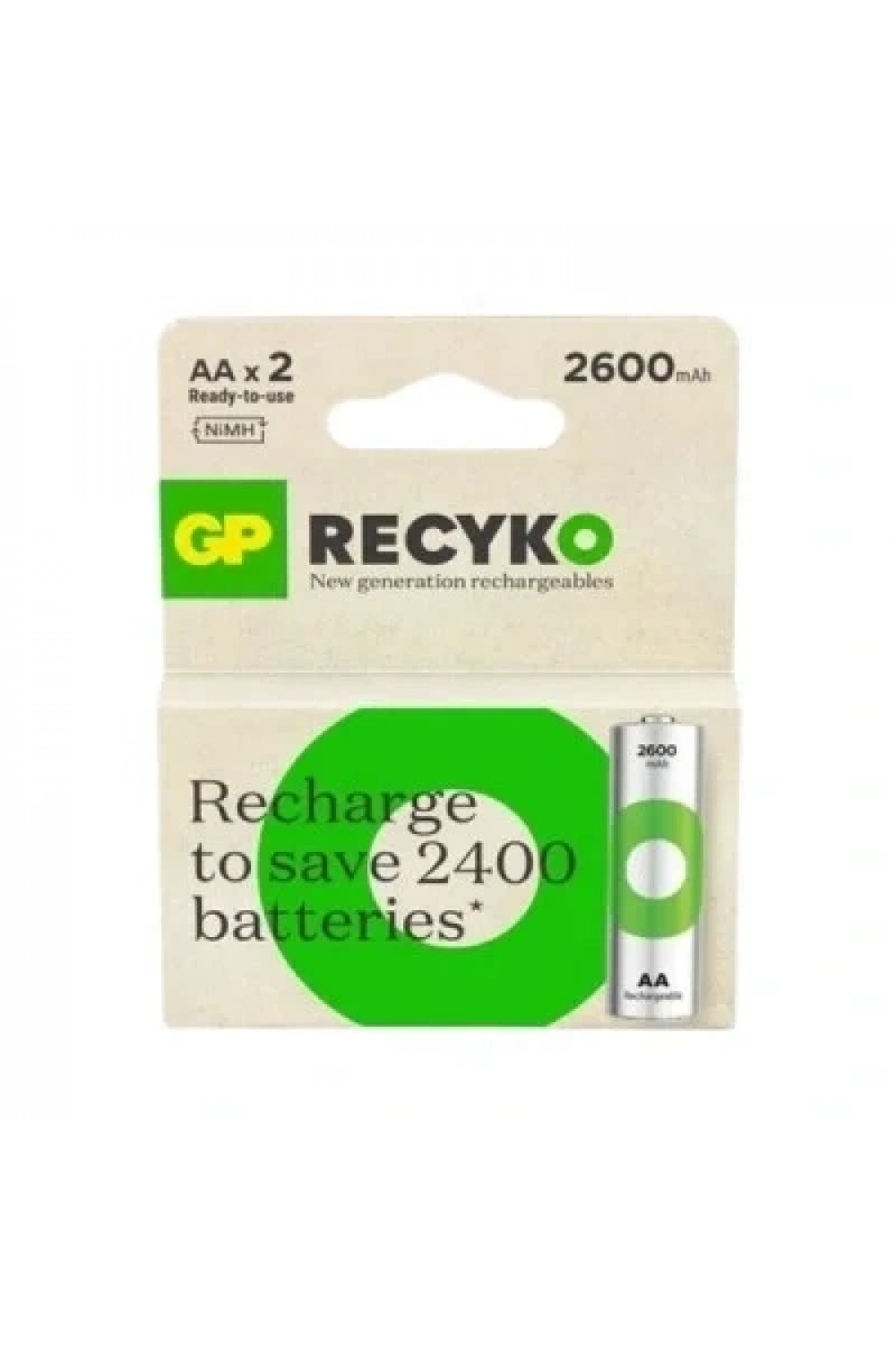 GP ReCyko+ 2li 650mAh AAA Şarj Edilebilir Pil