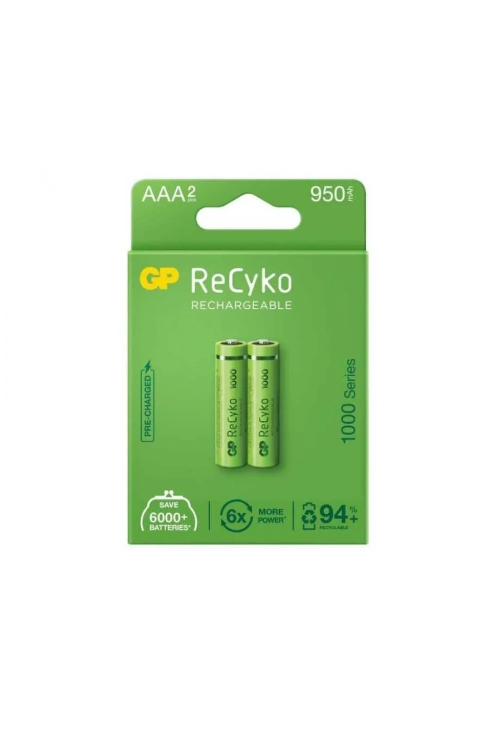 GP ReCyko+ 2li 950mAh AAA Şarj Edilebilir Pil