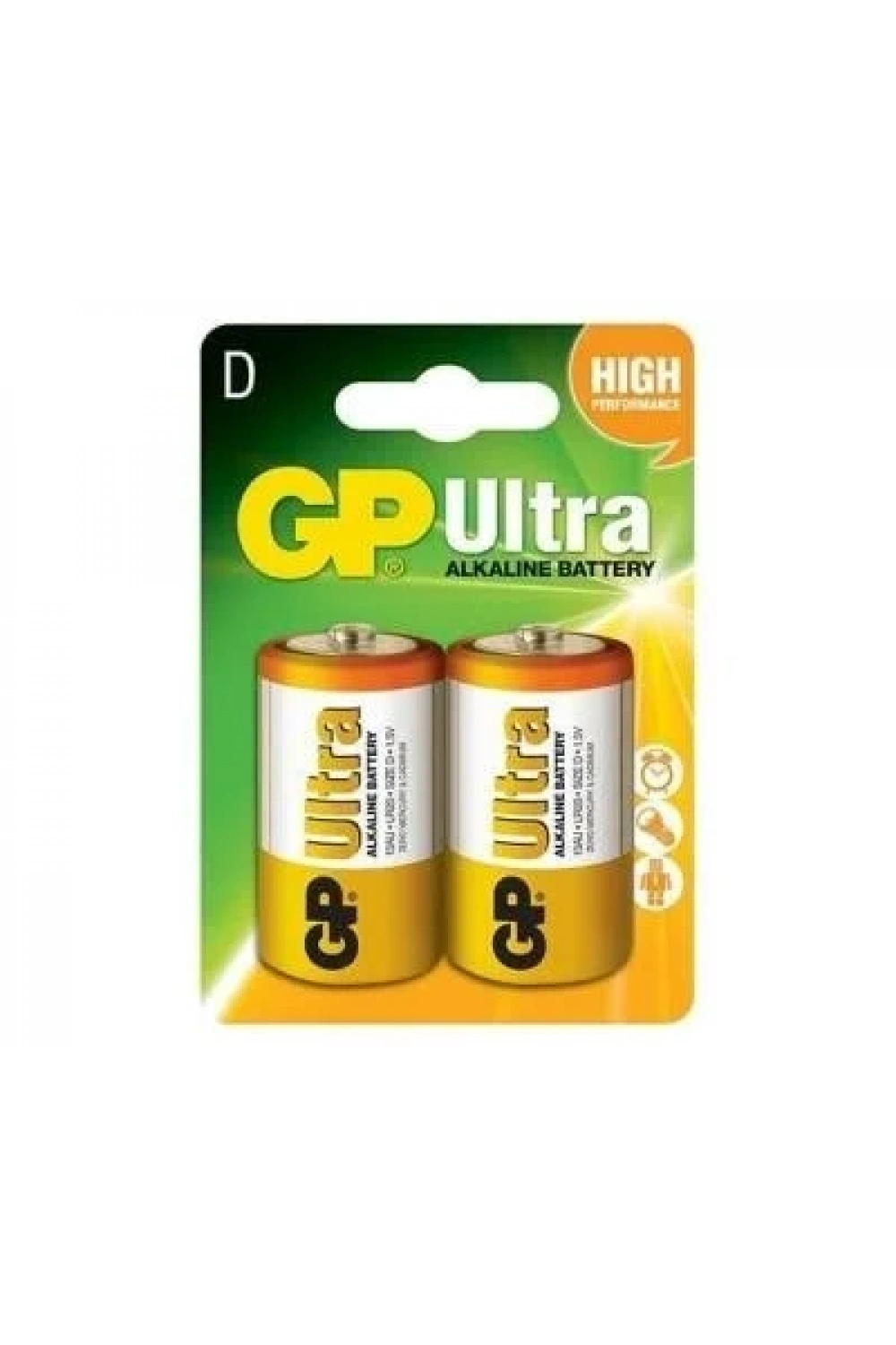 GP Ultra 2li LR20 D Size Alkalin Pil - GP13AU