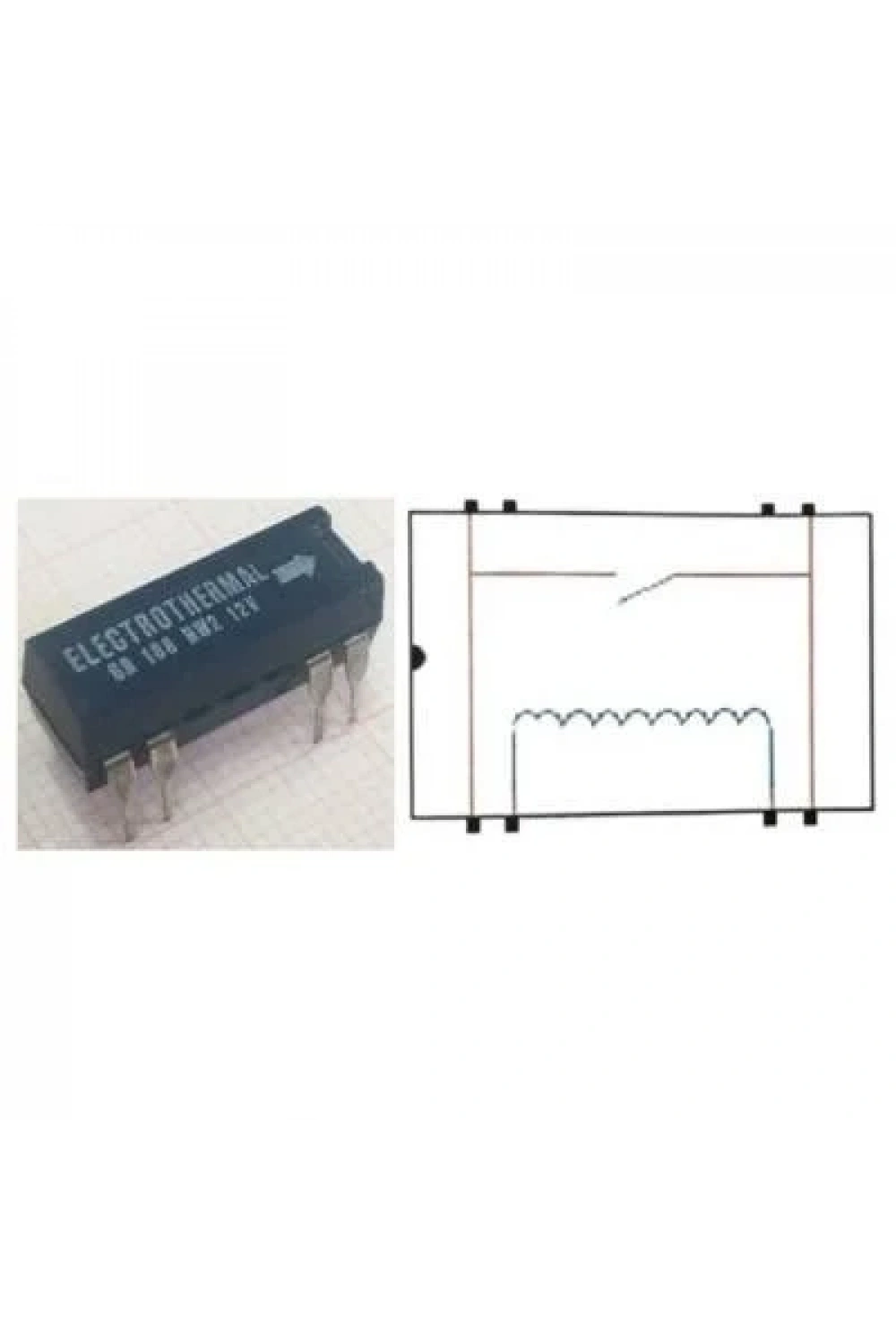 GR108 HW2 12V Reed Röle Tek Kontak N/O 12VDC 0.5A
