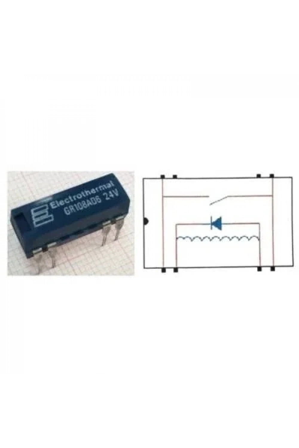 GR108AD6 24V Reed Röle Tek Kontak N/O 24VDC 0.5A