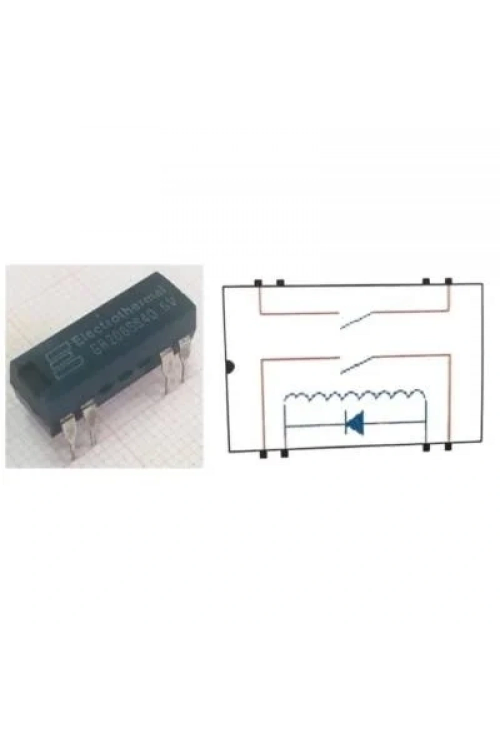 GR208-S840-5V Reed Röle Çift Kontak N/O 5VDC 0.5A