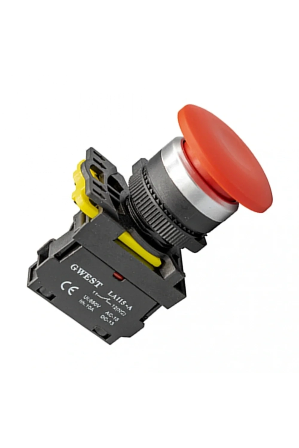 Gwest A5-01M 22mm Kayıcı Stop Mantar Buton Kırmızı 1NC