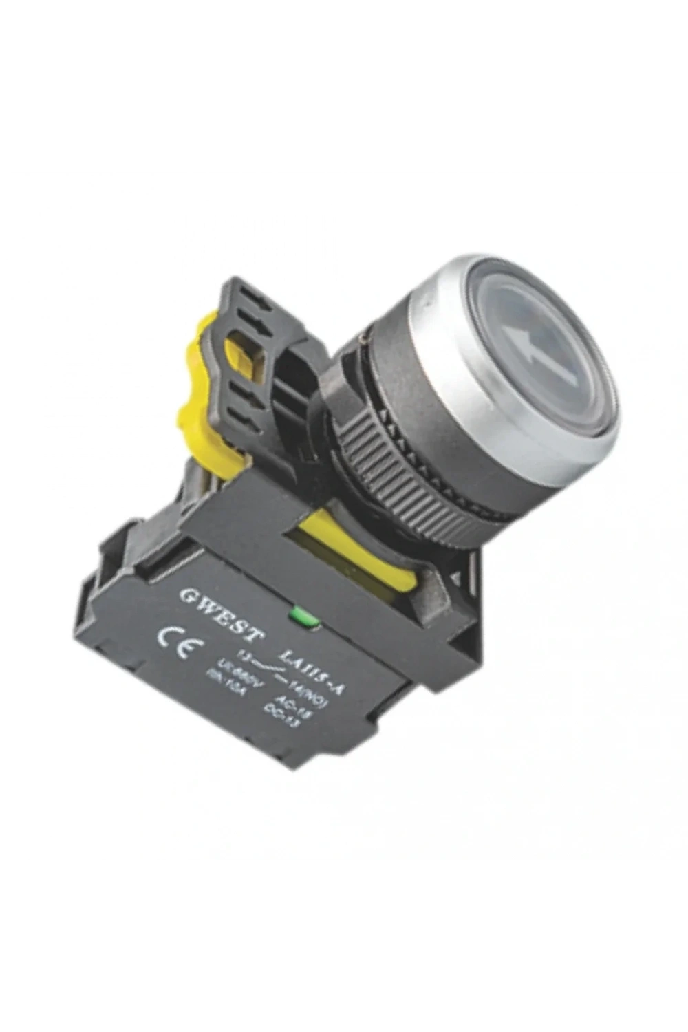 Gwest A5-10/3 22mm Start İşaretli Yaylı Buton Beyaz 1NO
