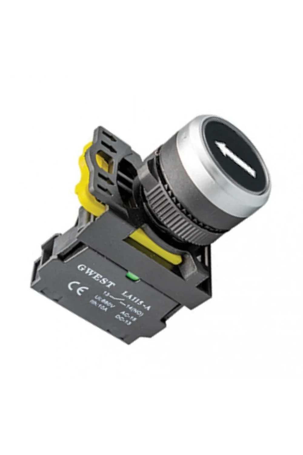 Gwest A5-10/4 22mm Start İşaretli Yaylı Buton Siyah 1NO