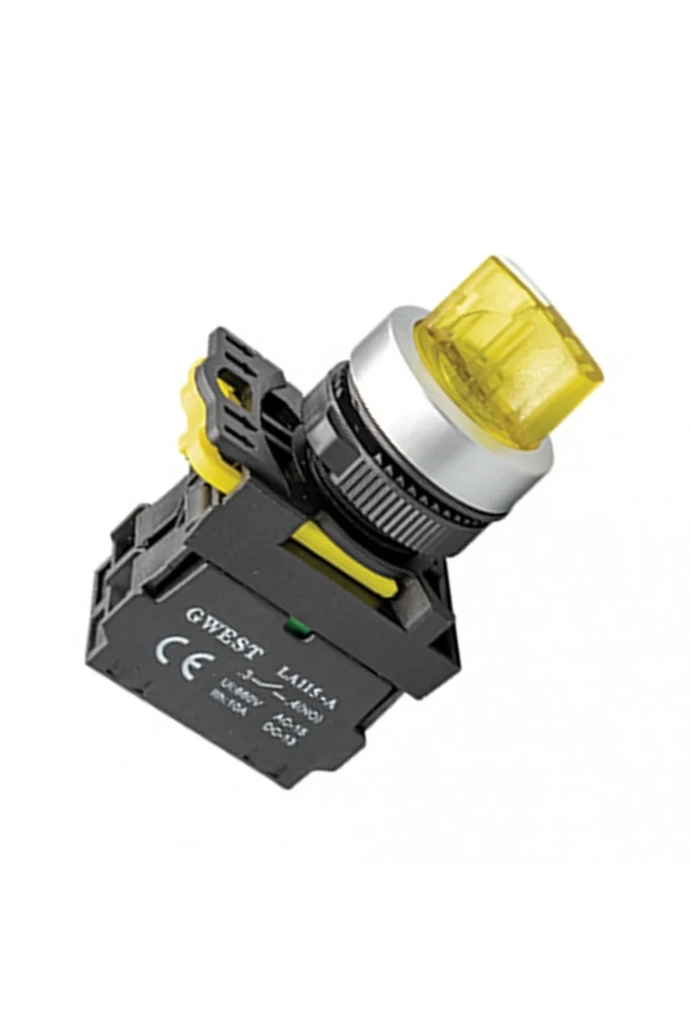 Gwest A5-21XSD-24 22mm 1-0-2 Sarı Led Işıklı Mandal Buton 24V 2NO
