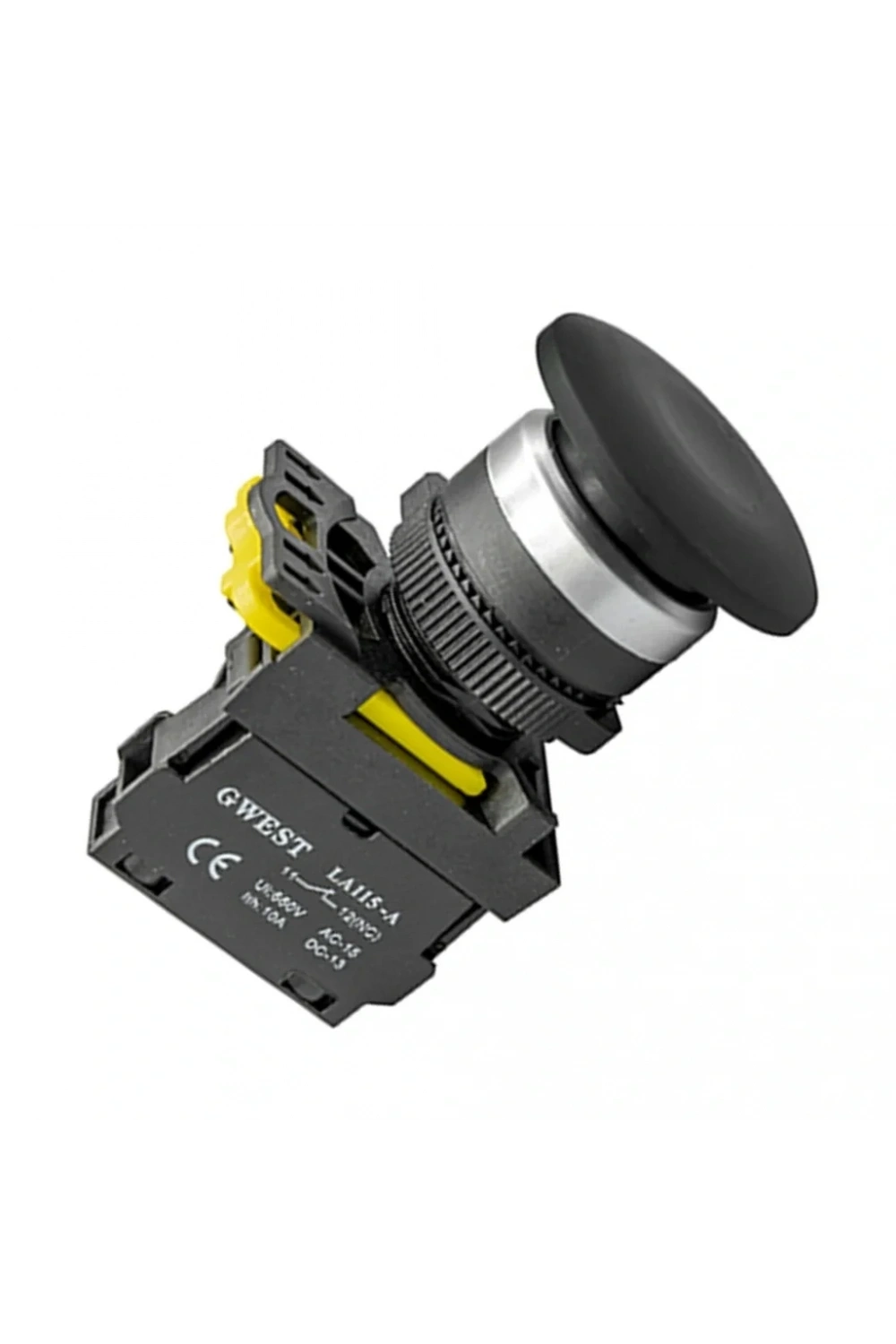 Gwest A5-41M 22mm Siyah Kayıcı Start Mantar Buton 1NO