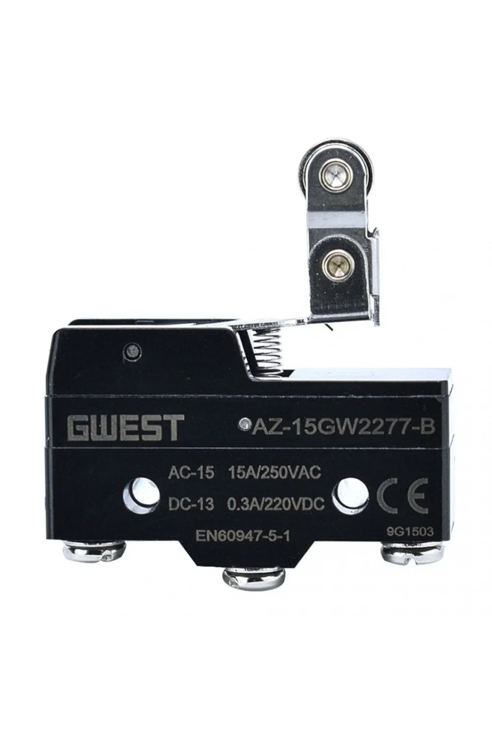 Gwest AZ-15GW2277-B Tahrikli Metal Makaralı Mikro Switch 15A 1NO + 1NC