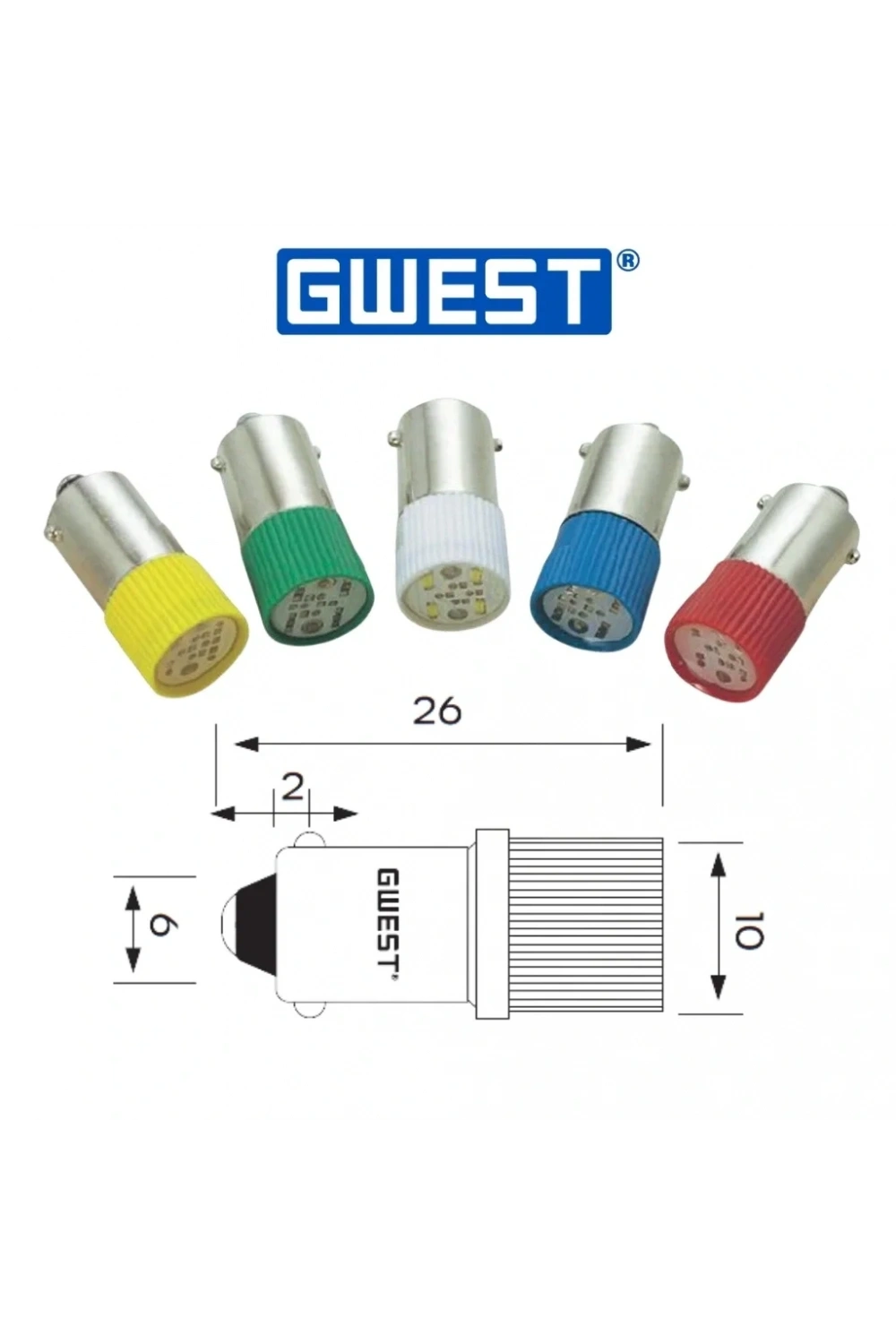 Gwest BA9SC-110V-S BA9S Led Ampul 110V Sarı